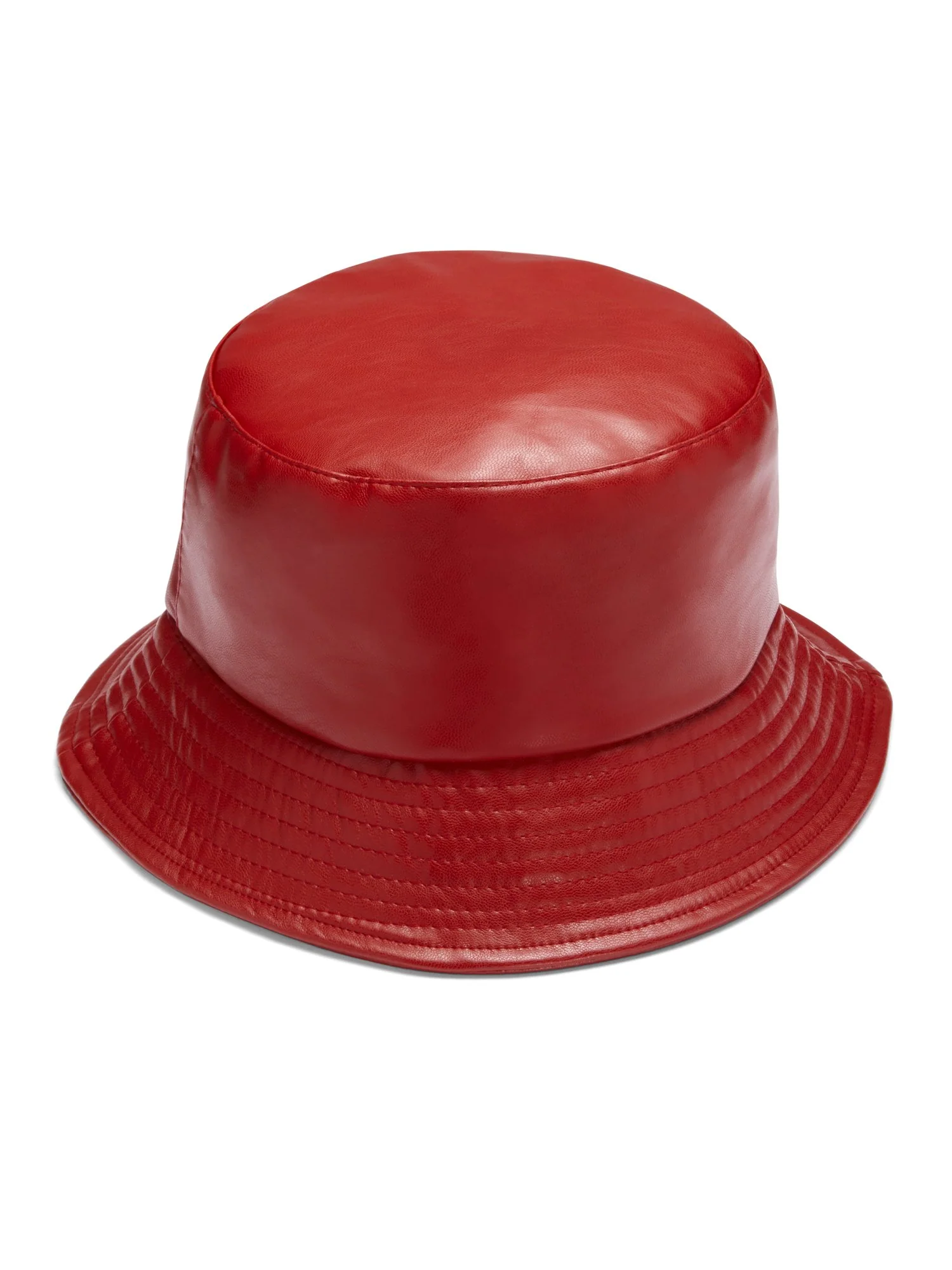 Faux-Leather Bucket Hat - Image 4