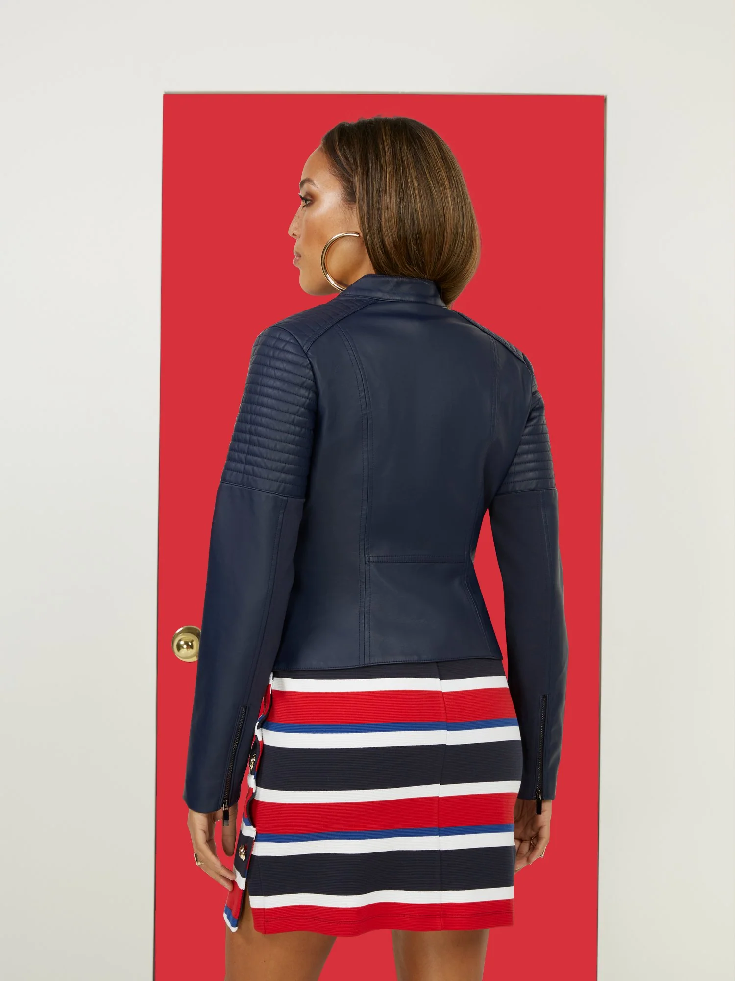 Faux-Leather Moto Jacket - Image 18