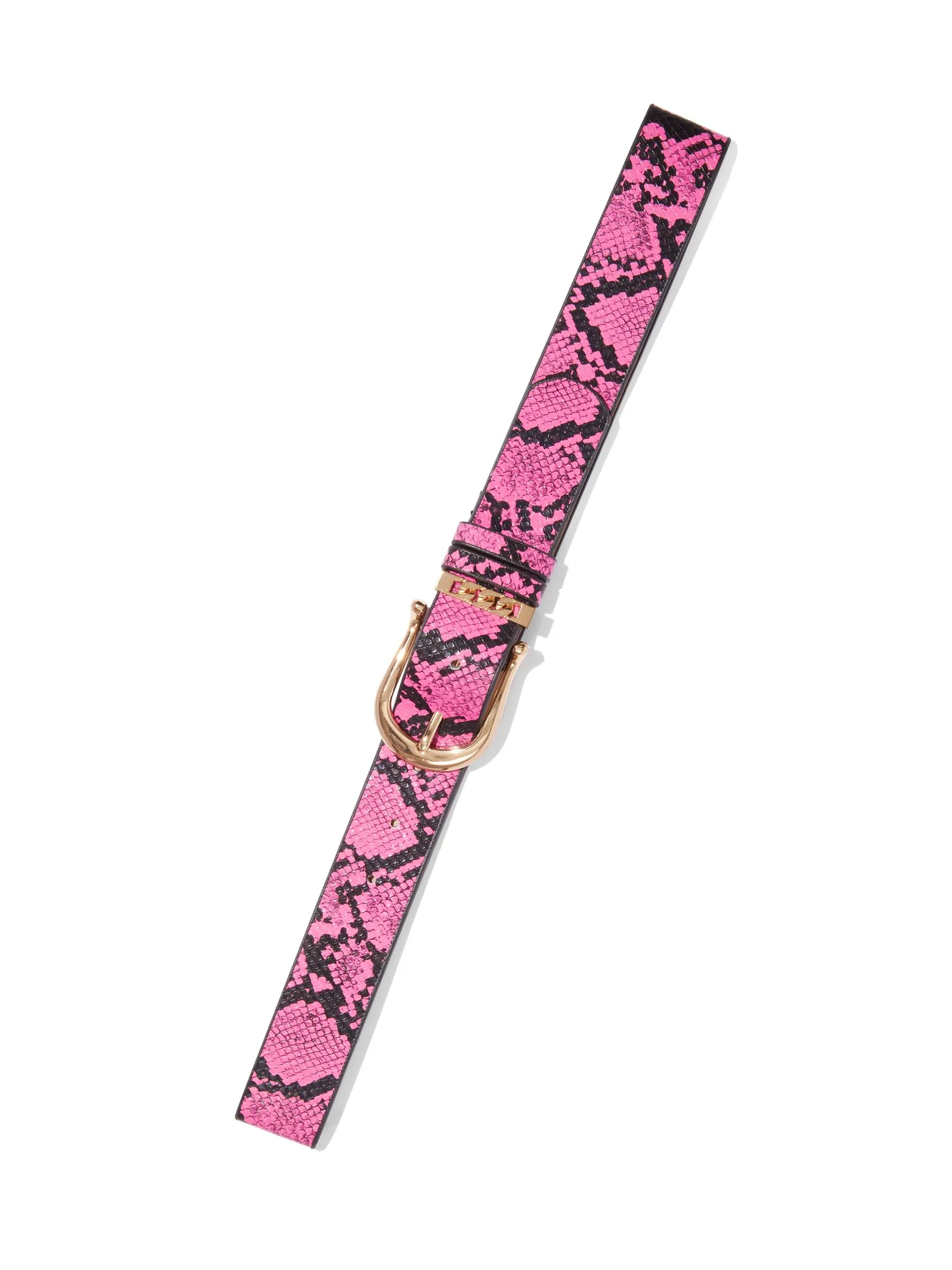 Faux-Leather Snake-Print Belt - Image 3
