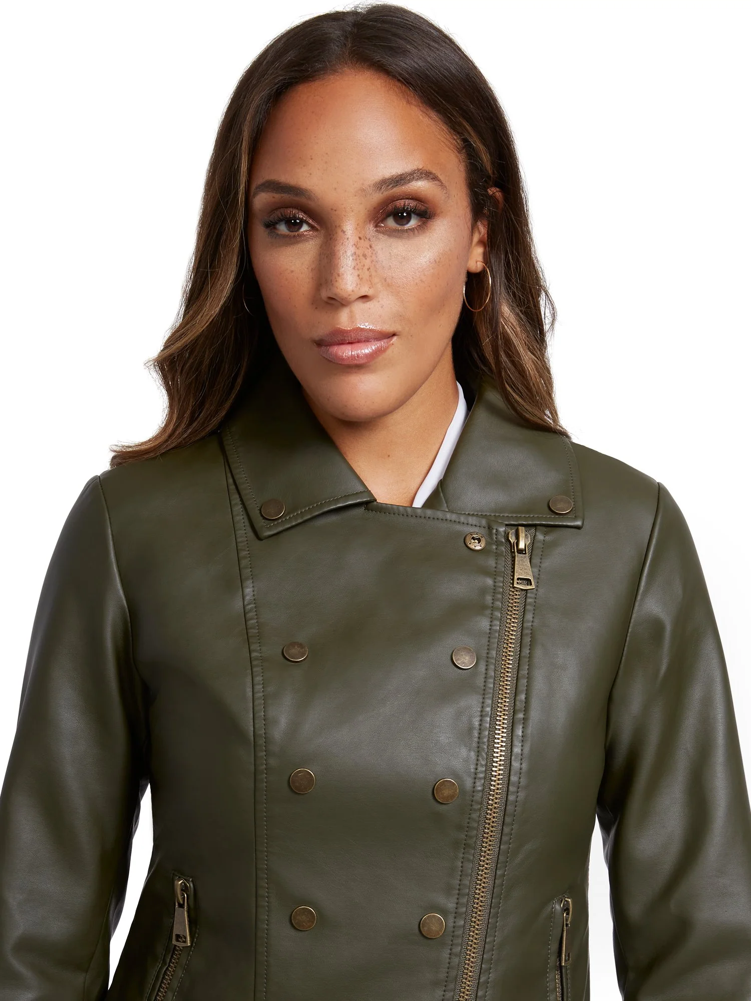 Faux-Leather Snap Moto Jacket - Image 9