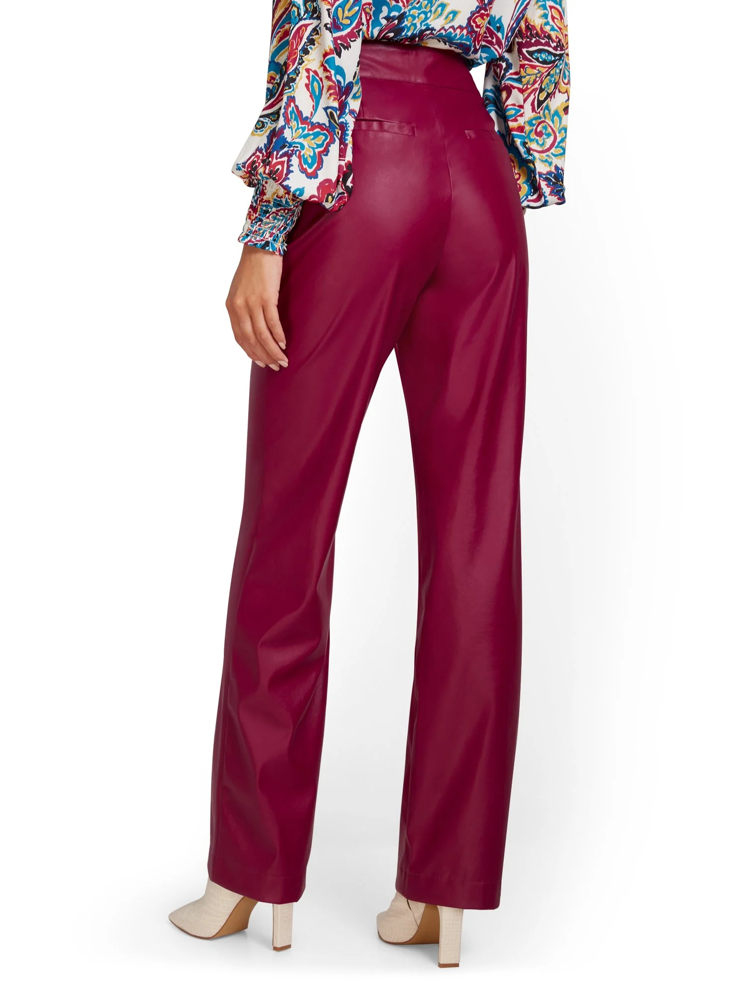 Faux-Leather Straight-Leg Pant - Image 3
