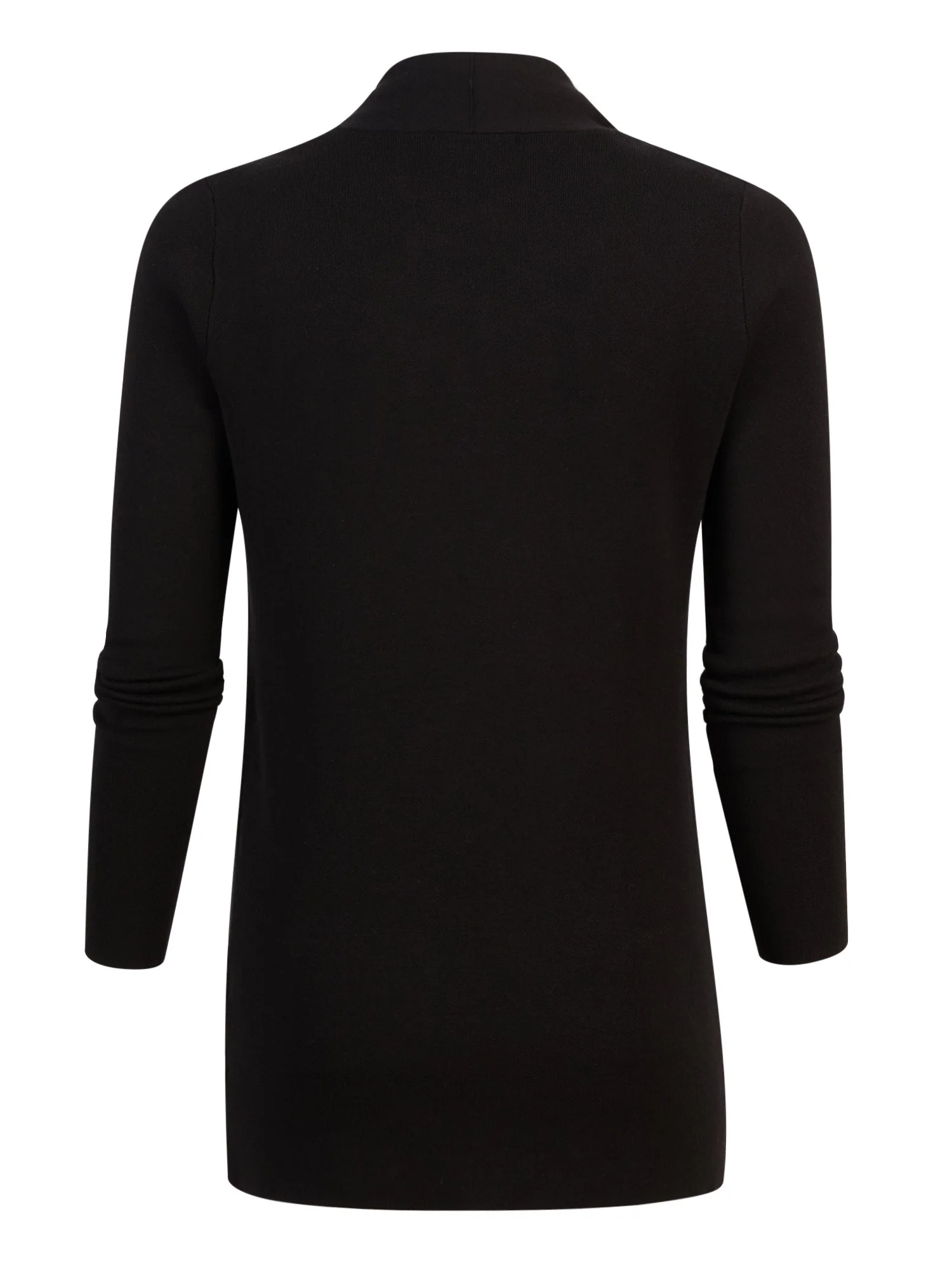 Faux Leather Trim Cardigan - Image 3