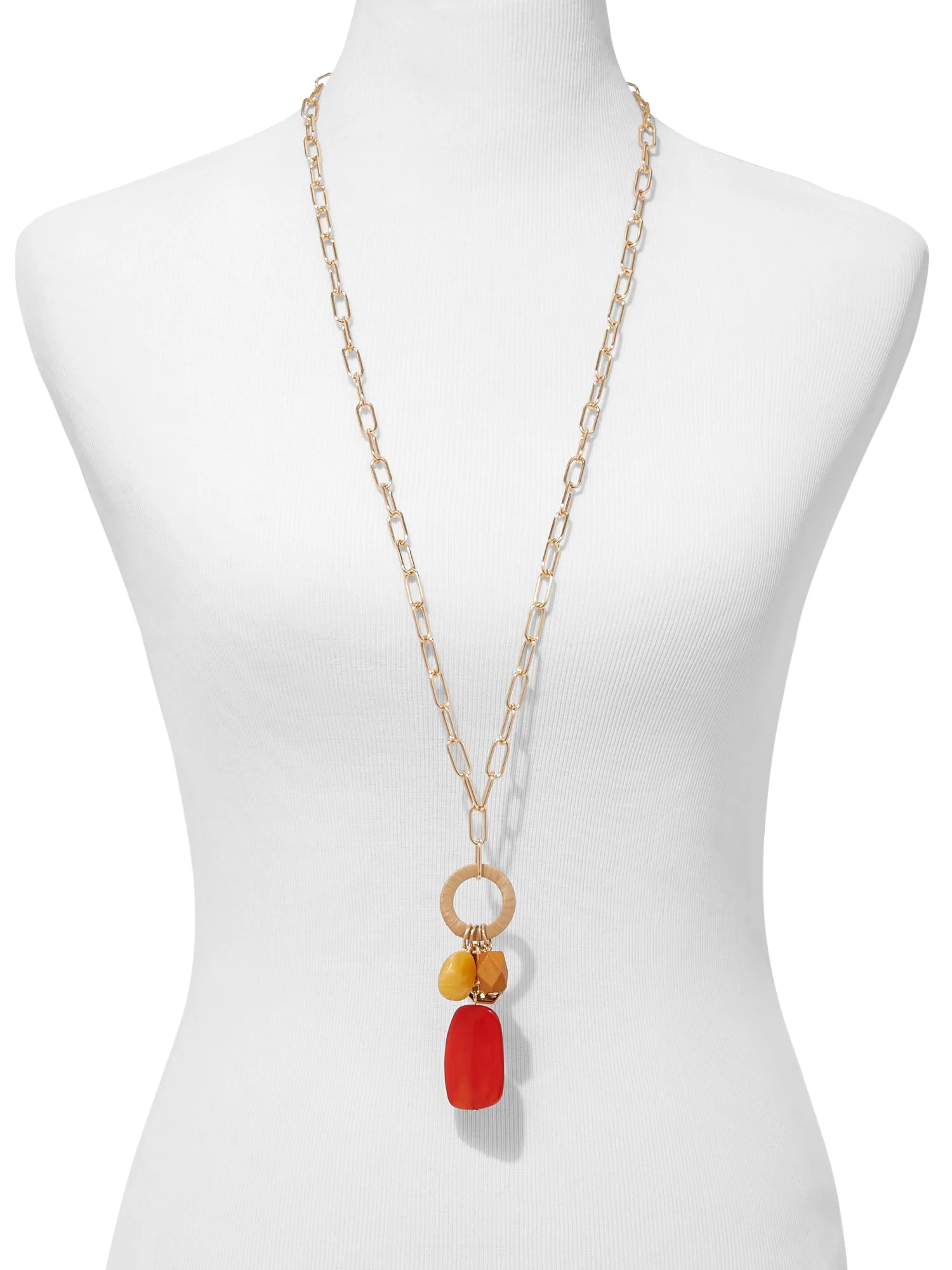 Faux-Stone Charm Pendant Necklace - Image 2