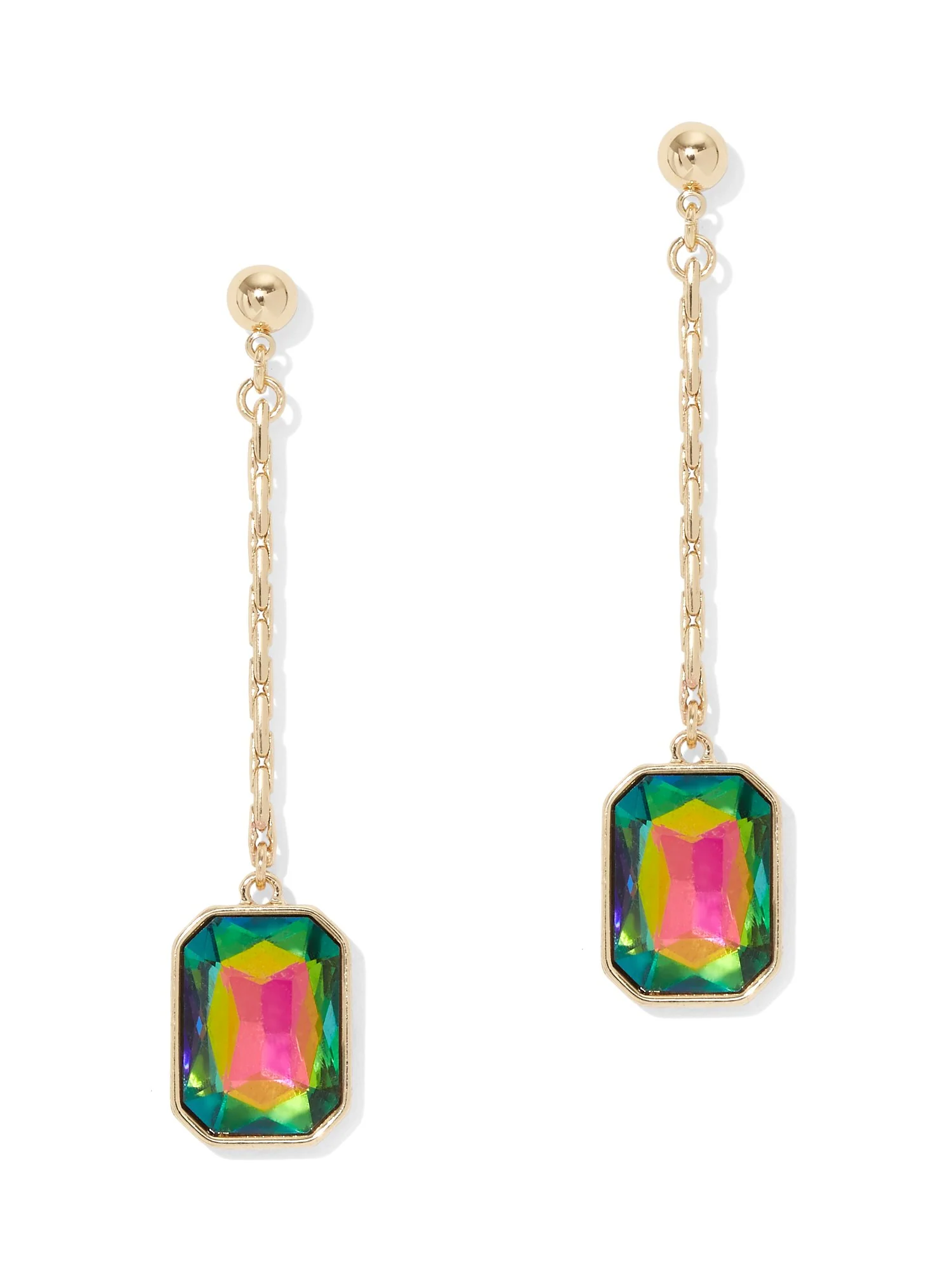 Faux-Stone Linear Drop Earring