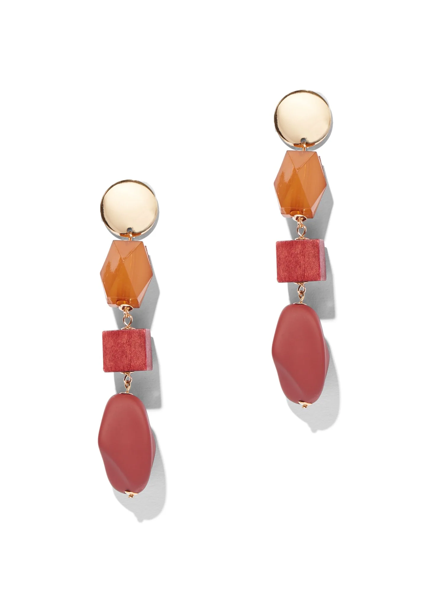 Faux-Stone Linear Drop Earring