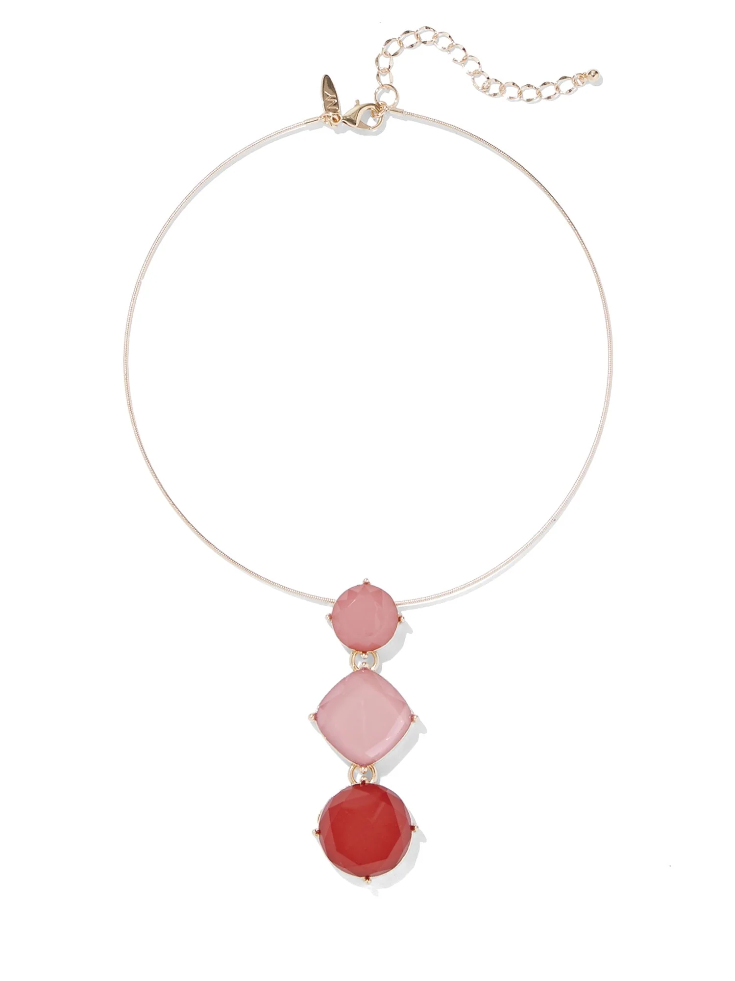 Faux-Stone Pendant Collar Necklace
