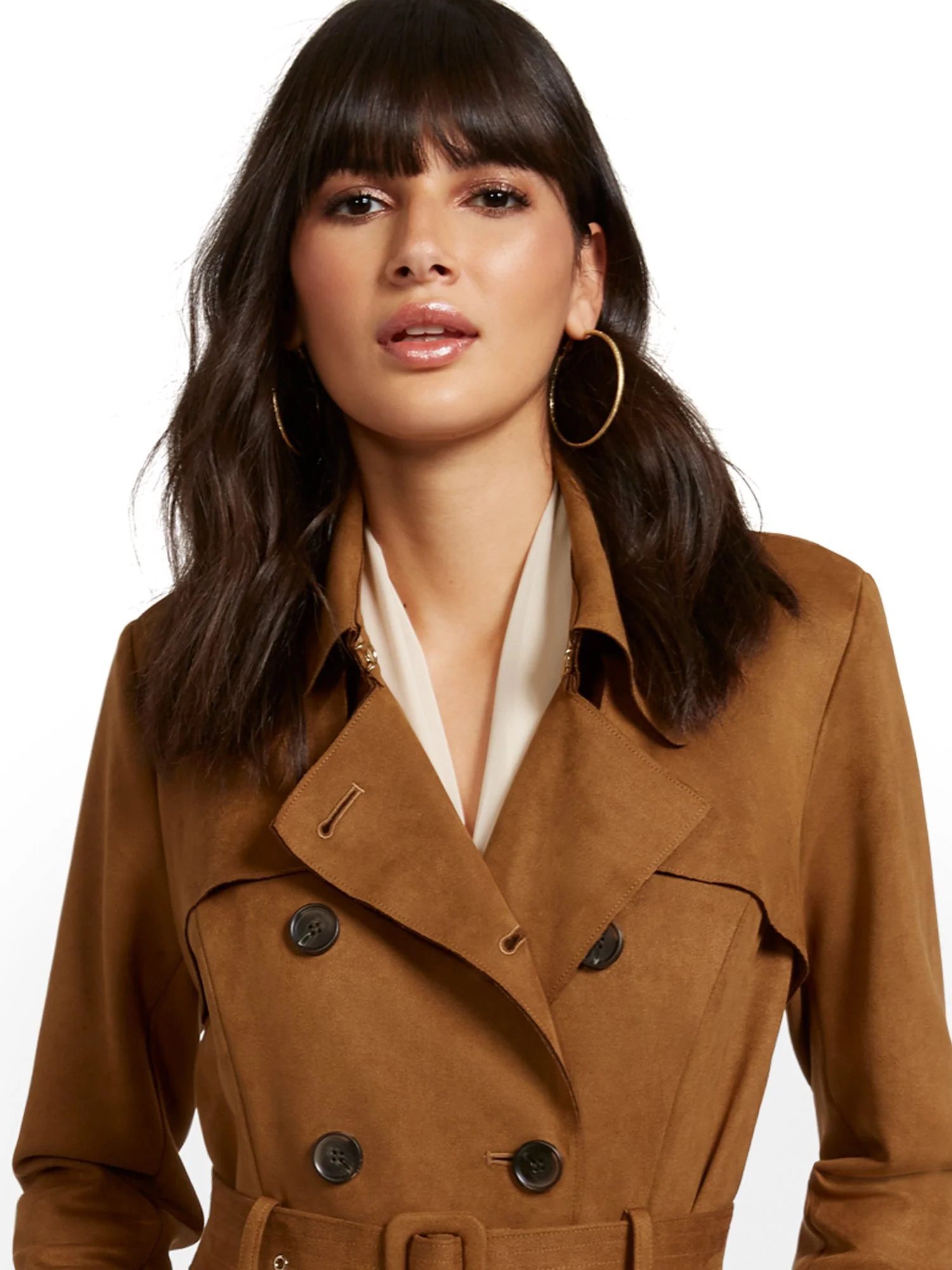 Faux-Suede Belted Trenchcoat - Image 16