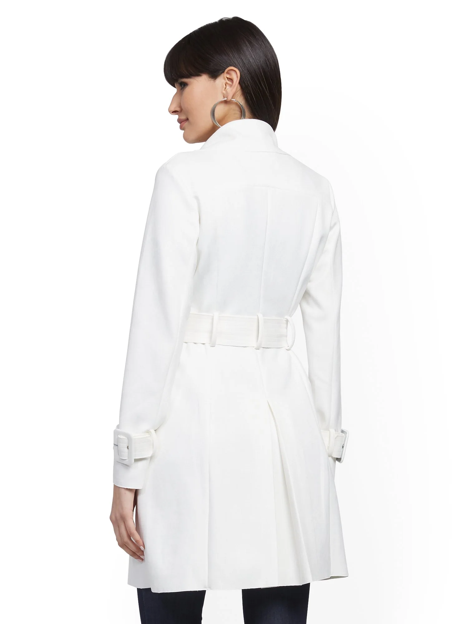 Faux-Suede Belted Trenchcoat - Image 13