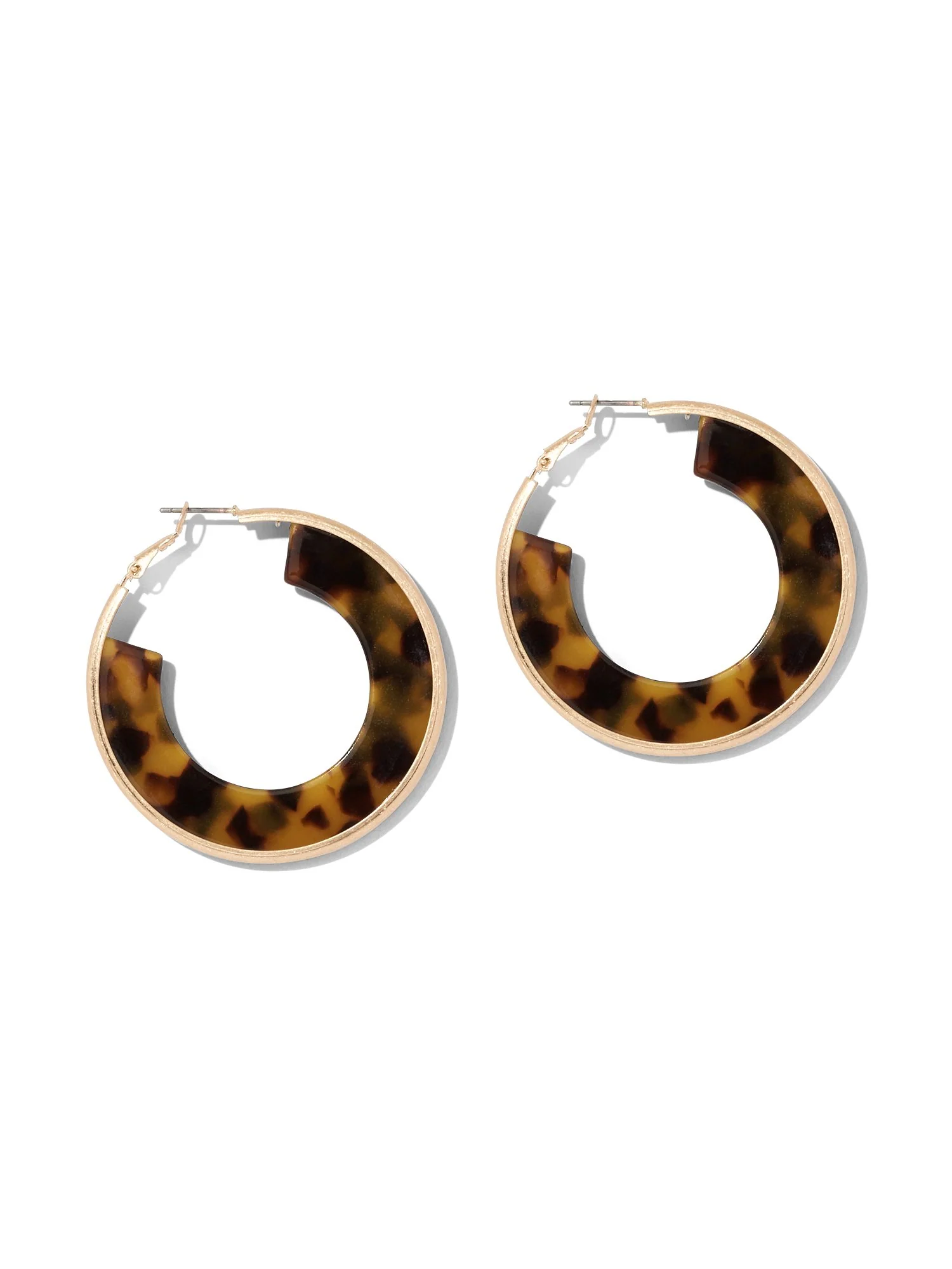 Faux-Tortoise Hoop Earring