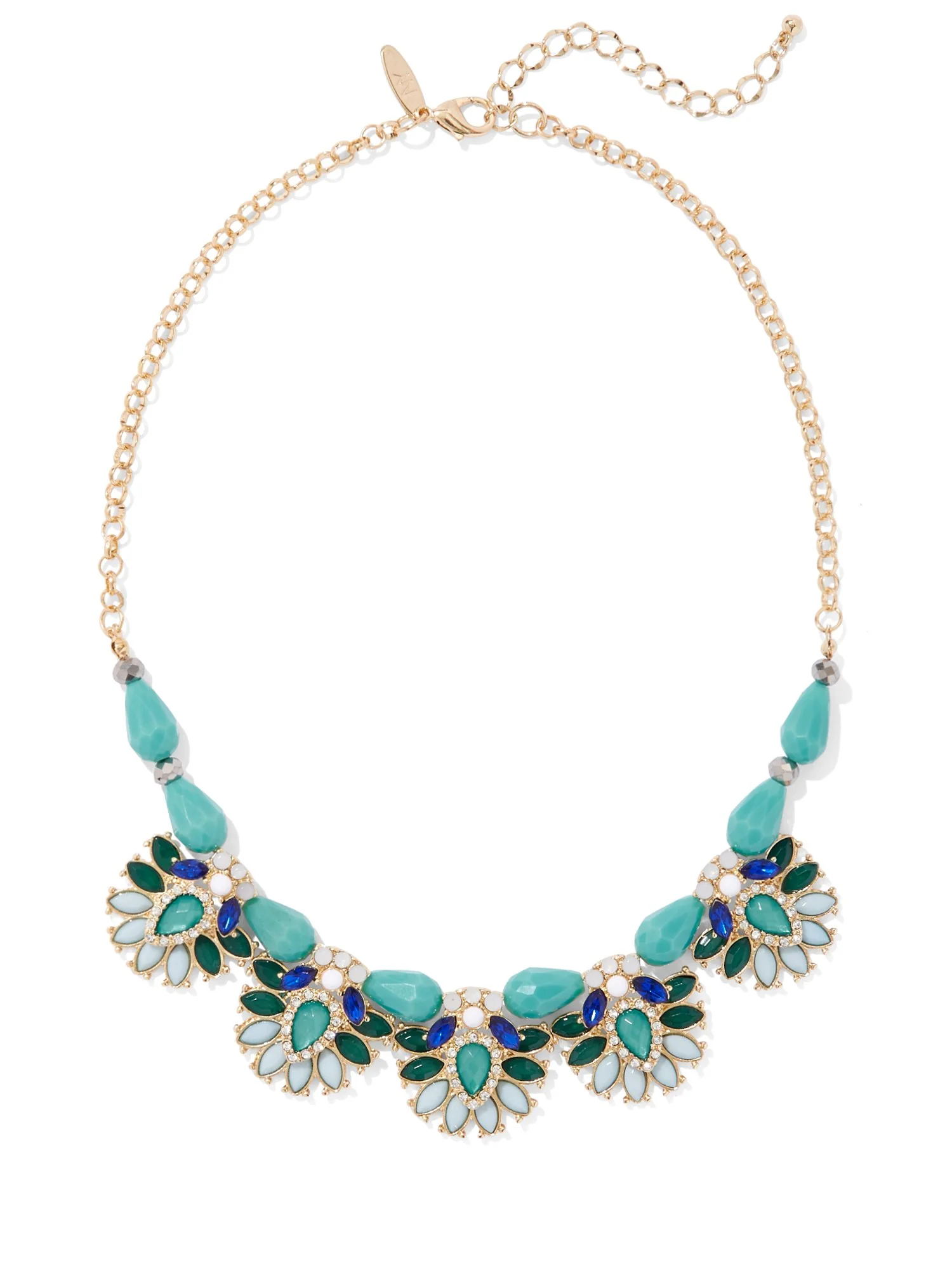 Faux-Turquoise Statement Necklace