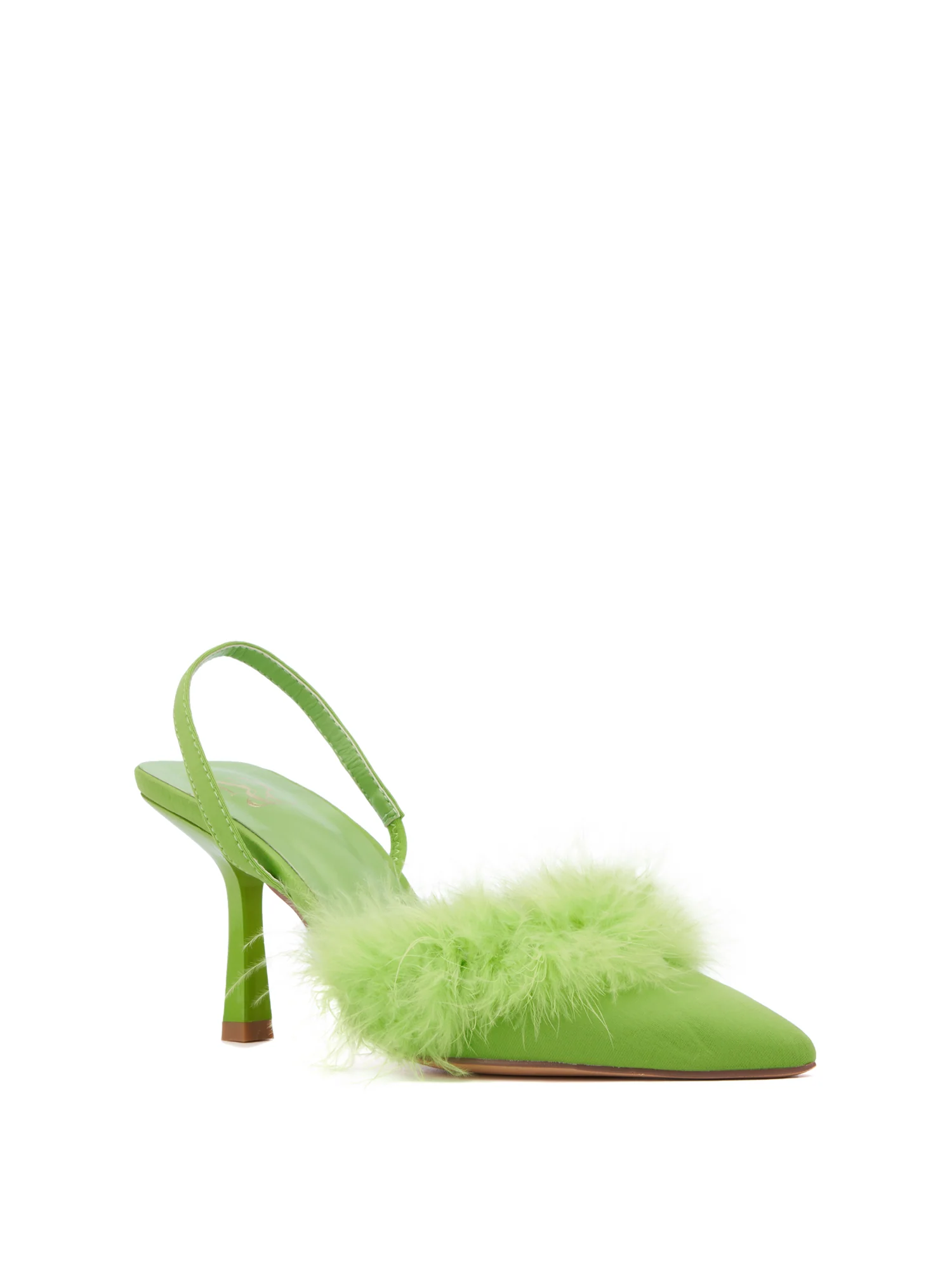 Feather-Embellished Slingback Heel - Image 8