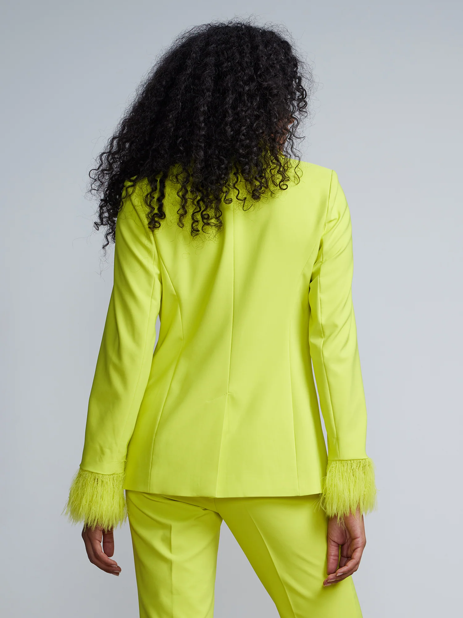 Feather Trim Blazer - Image 3