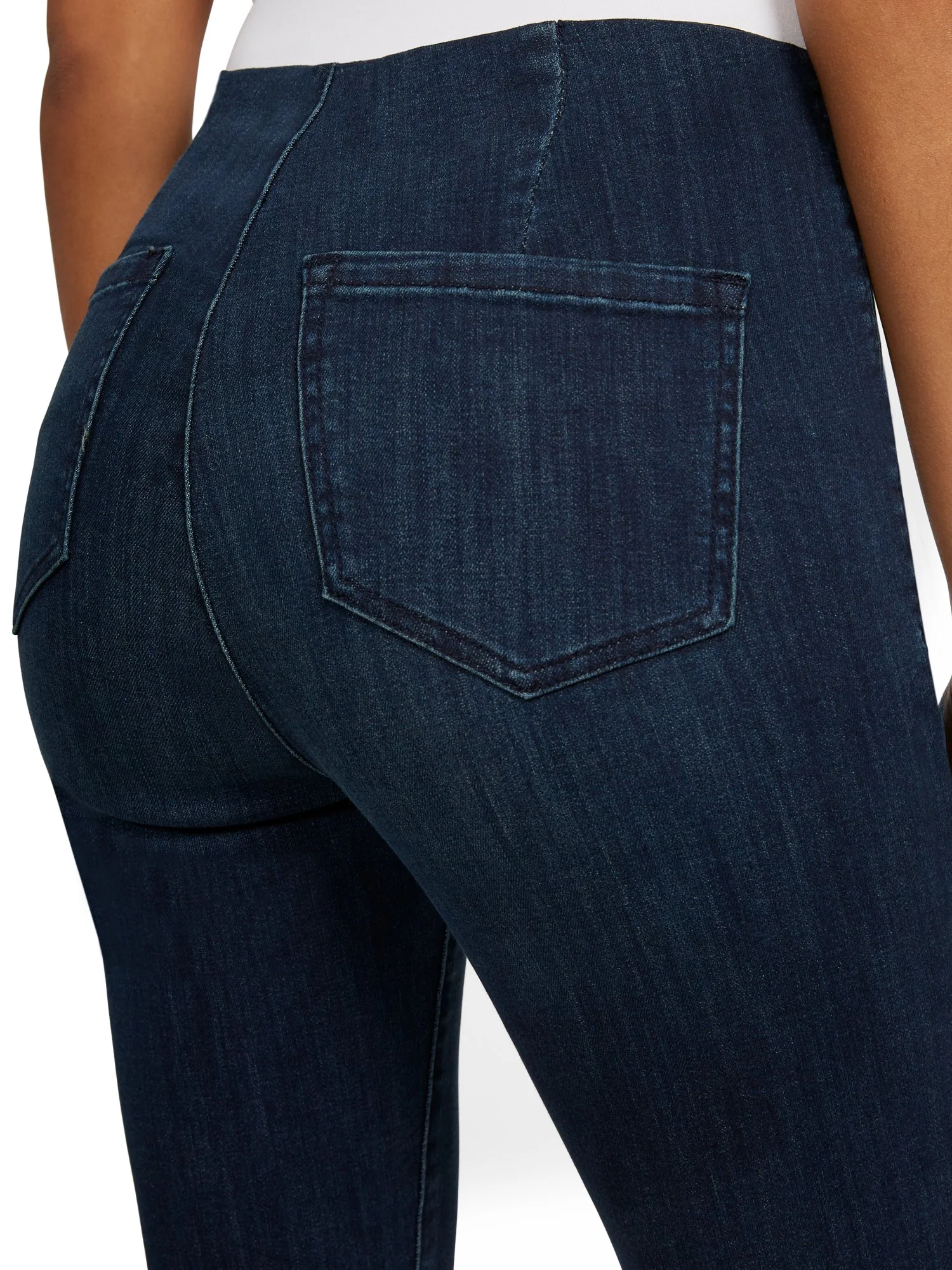 Feel Good High-Waisted No Gap Pull-On Super-Skinny Capri Jeans - Foxy Blue - Image 4