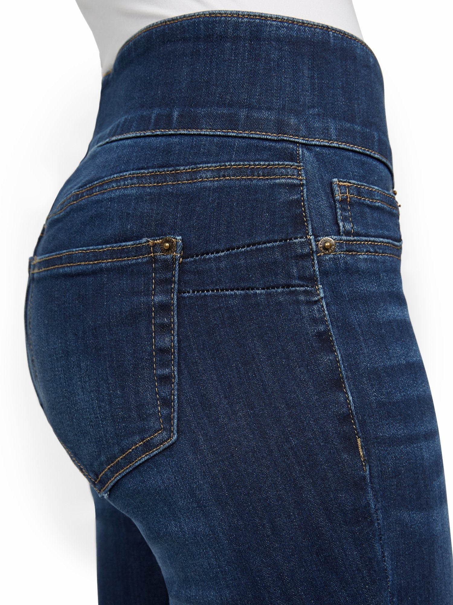 Feel Good High-Waisted No Gap Pull-On Super-Skinny Capri Jeans - Norfolk Blue - Image 4