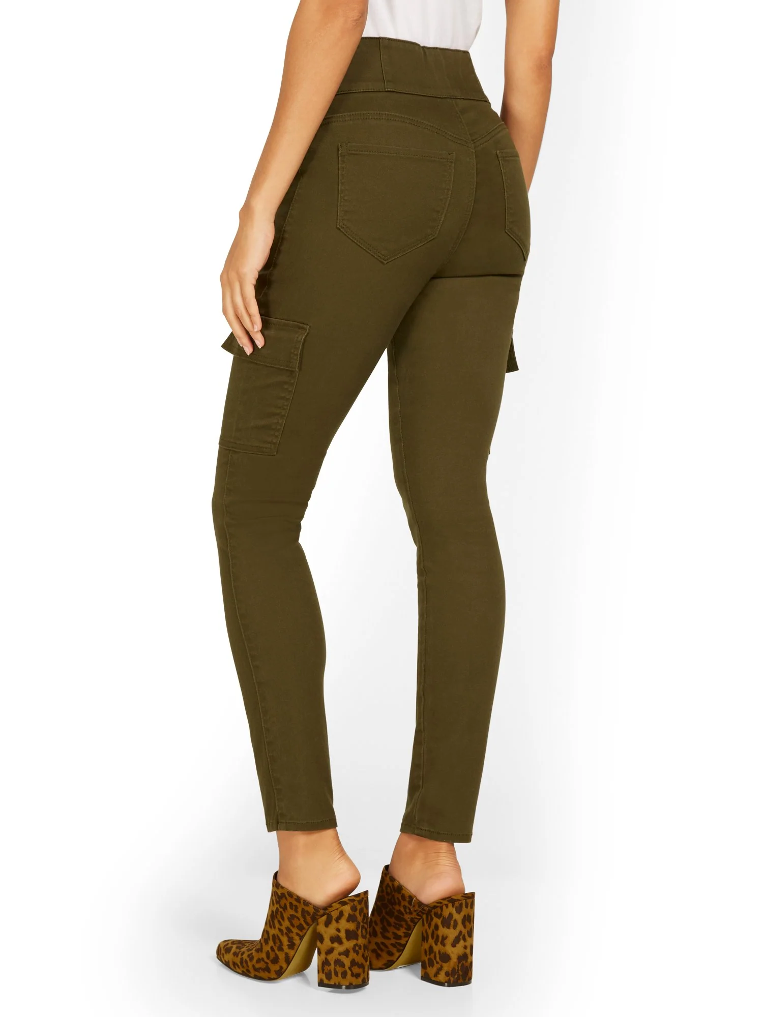Feel Good High-Waisted No-Gap Pull-On Super-Skinny Cargo Jeans - Image 3
