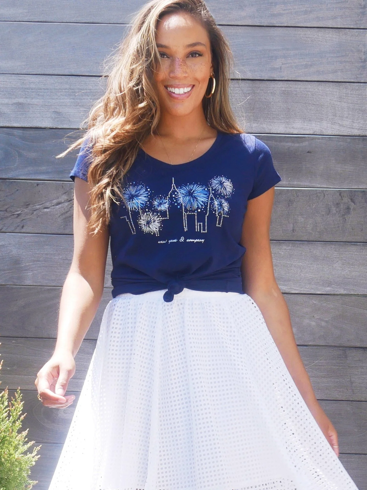 Fireworks NYC Skyline Tee