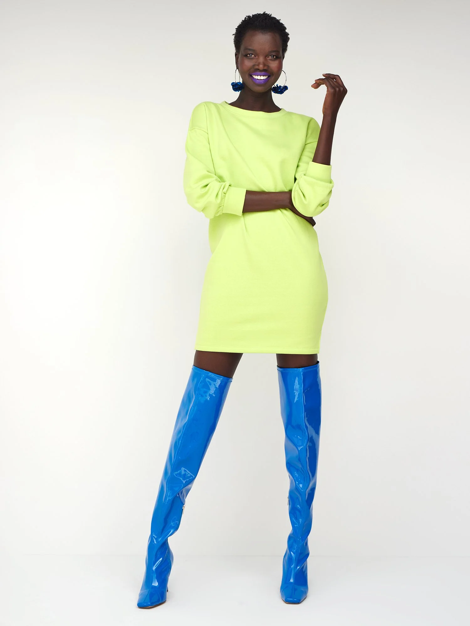 Fleece Shift Dress - Image 17