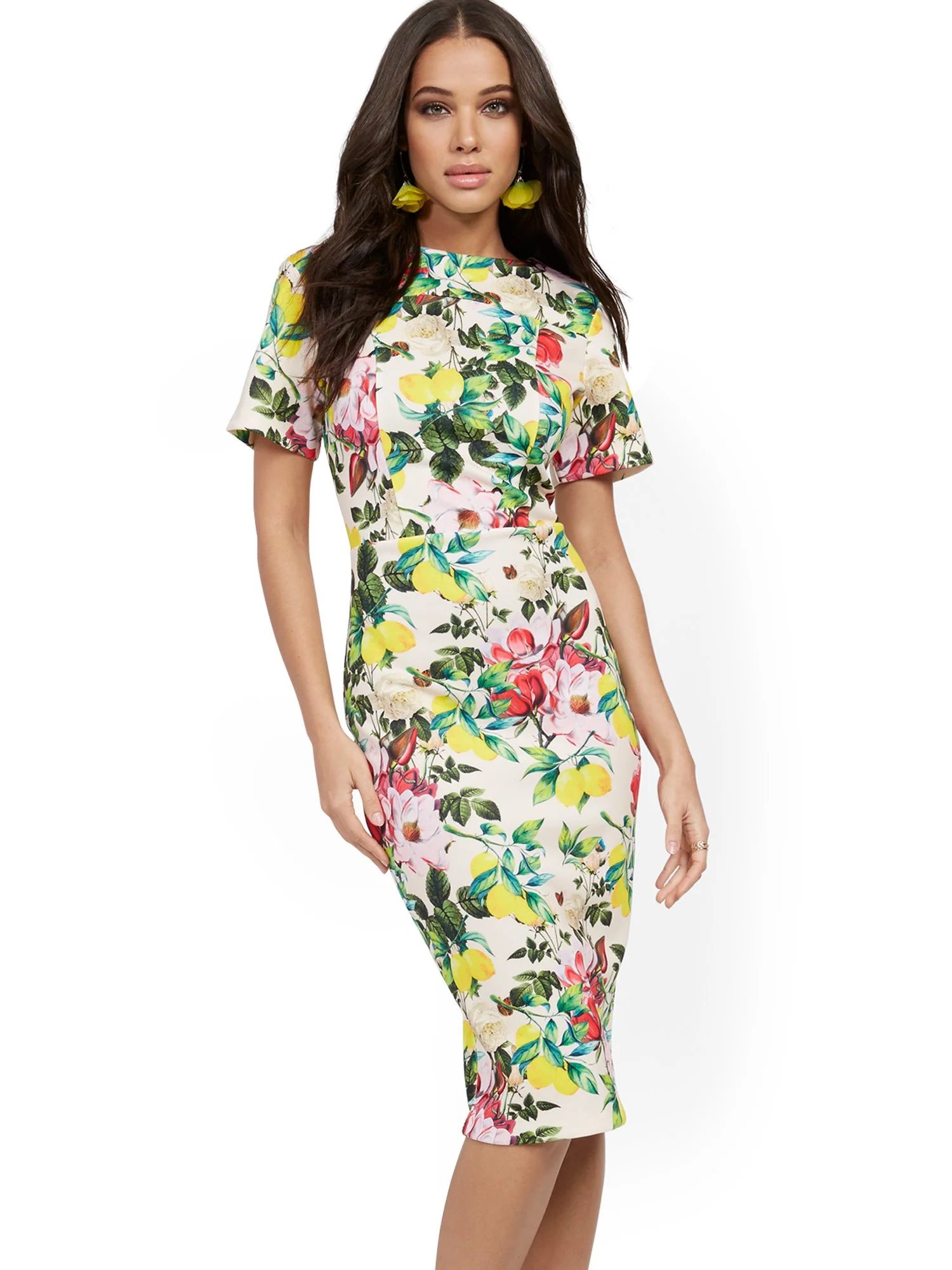 Floral Midi Sheath Dress - Image 2
