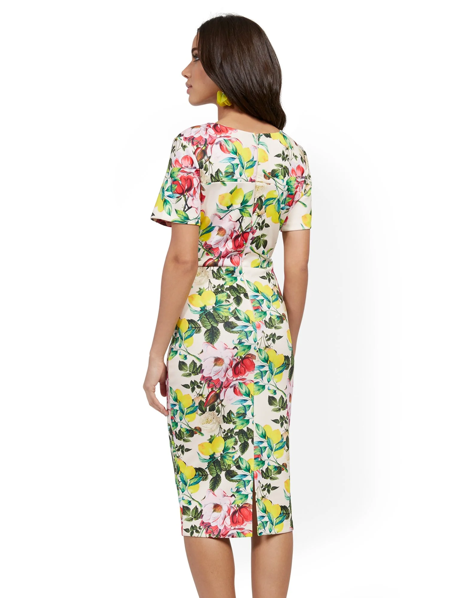 Floral Midi Sheath Dress - Image 3