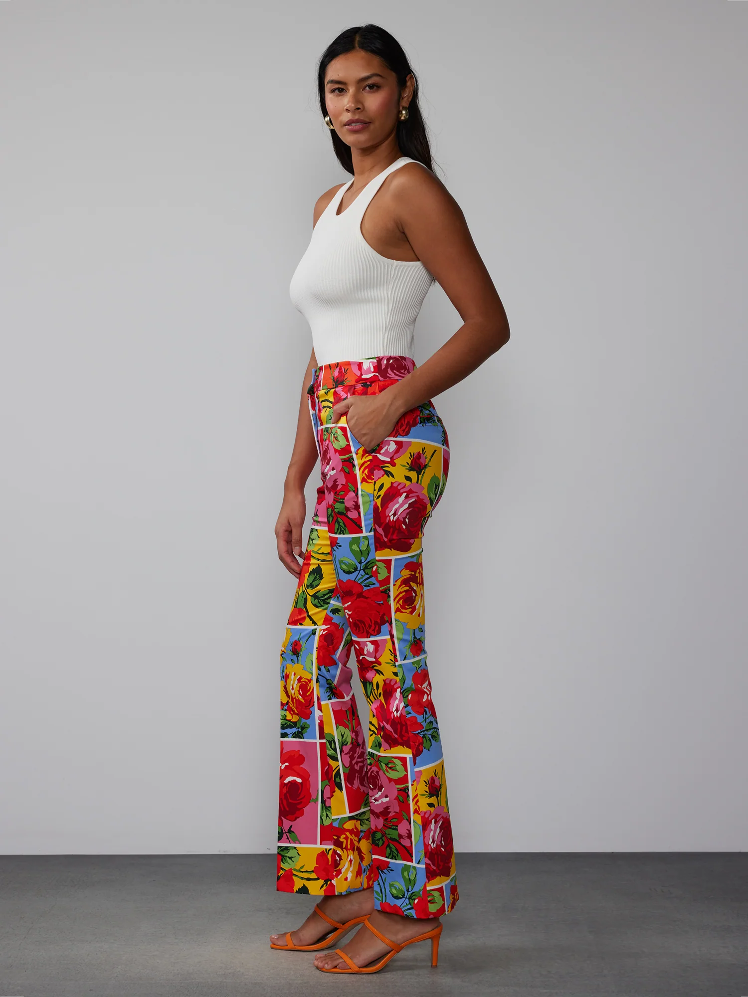 Floral Patchwork Bootcut Pant - Image 2