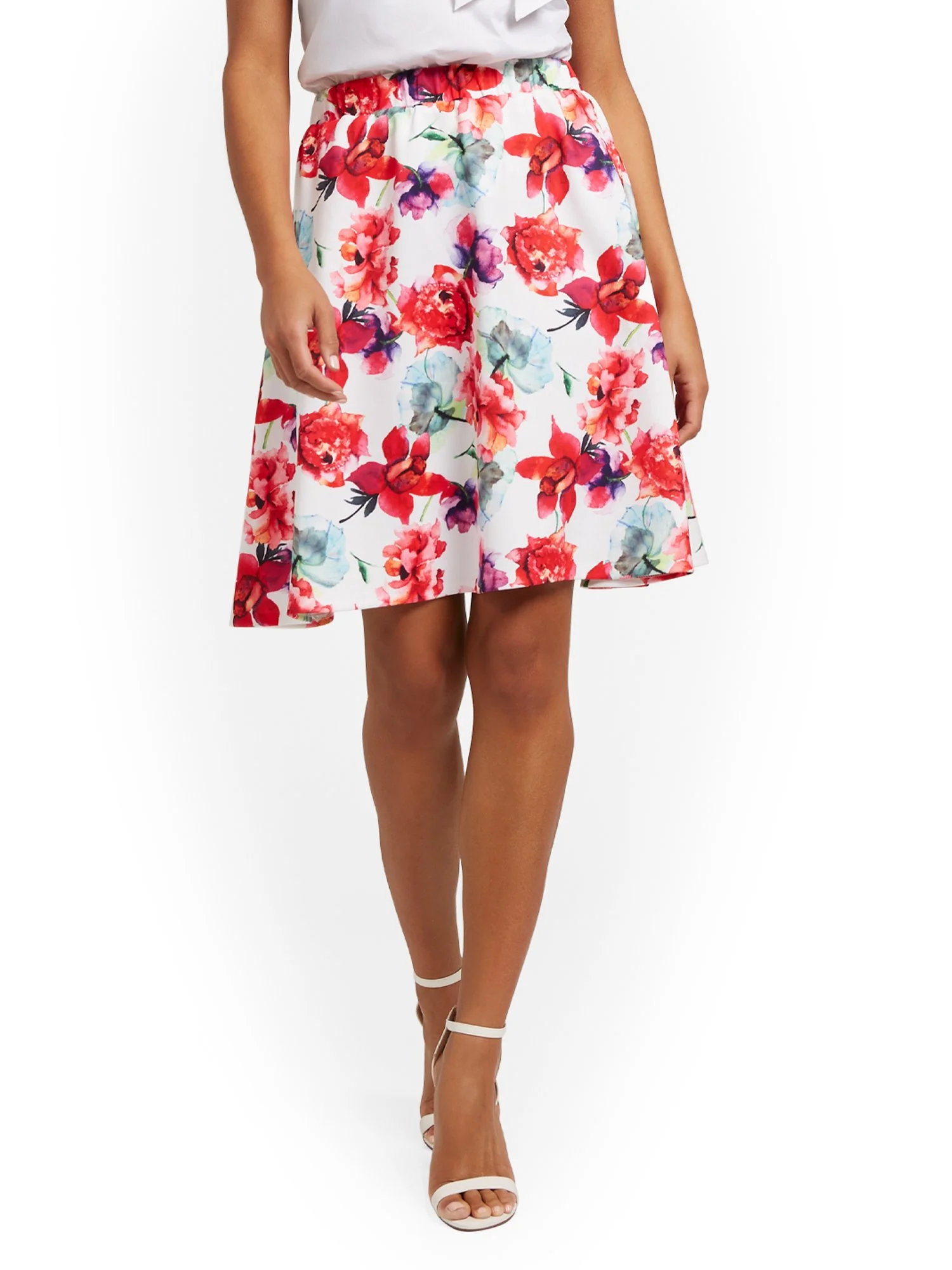 Floral-Print Flare Skirt - Image 2
