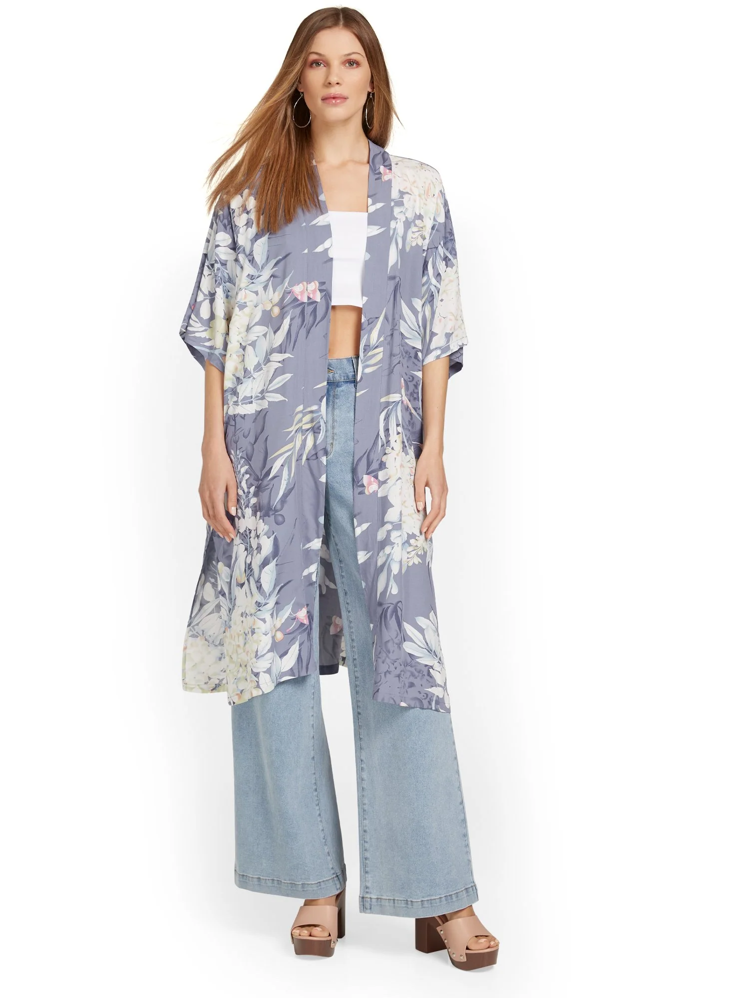Justin Taylor Floral-Print Midi Kimono - Brands We Love - Image 2