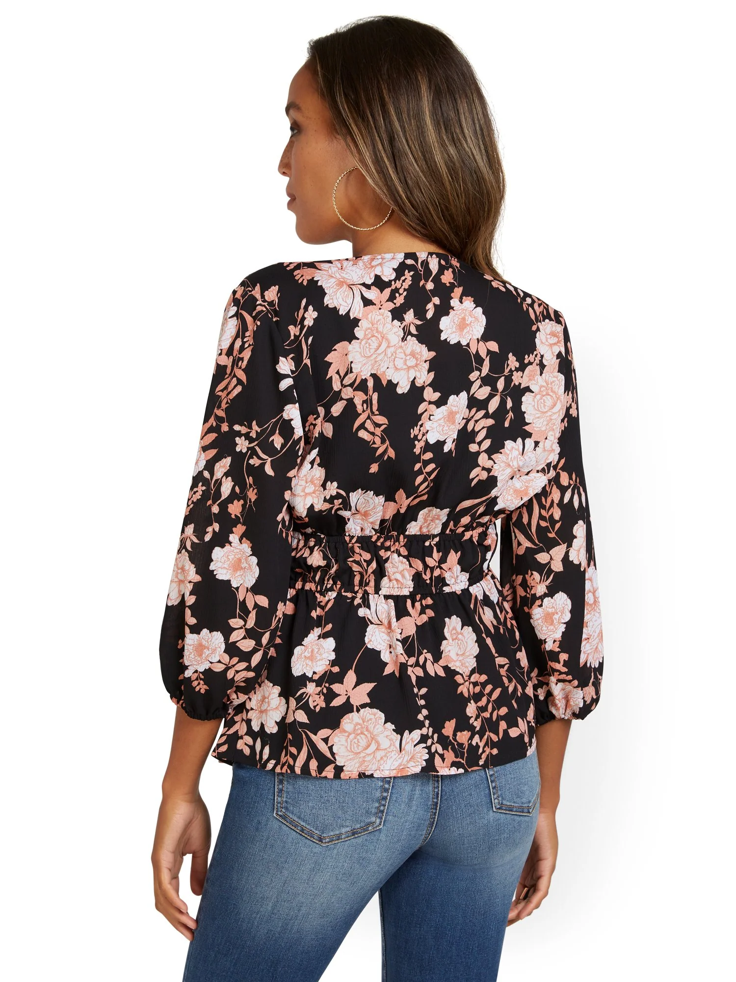 Floral-Print Peplum Blouse - Image 3