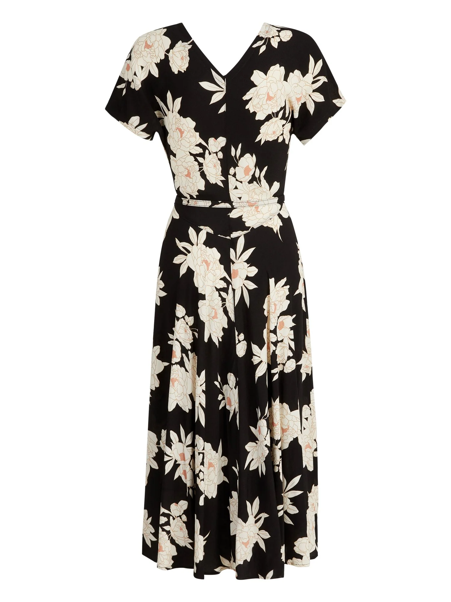 Floral-Print Short-Sleeve V-Neck Midi Dress - The NY&C Legacy Collection - Image 3