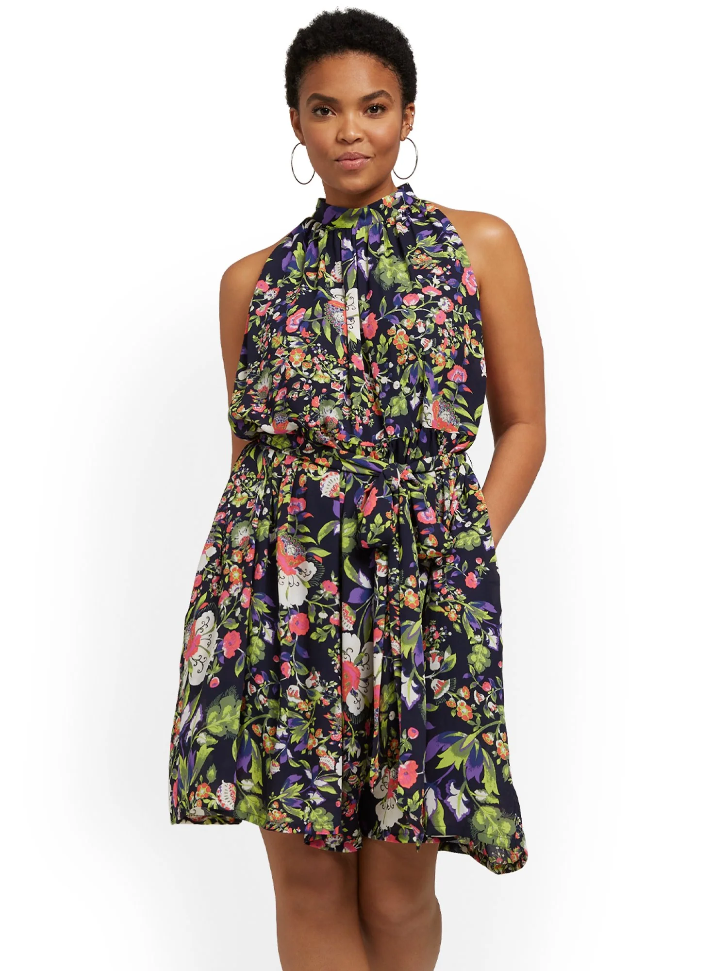 Floral-Print Tie-Waist Dress - Image 4