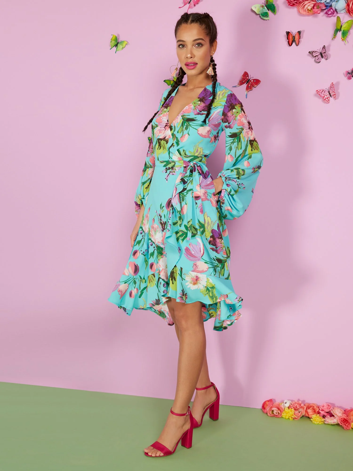 Floral-Print Wrap Dress - Image 6