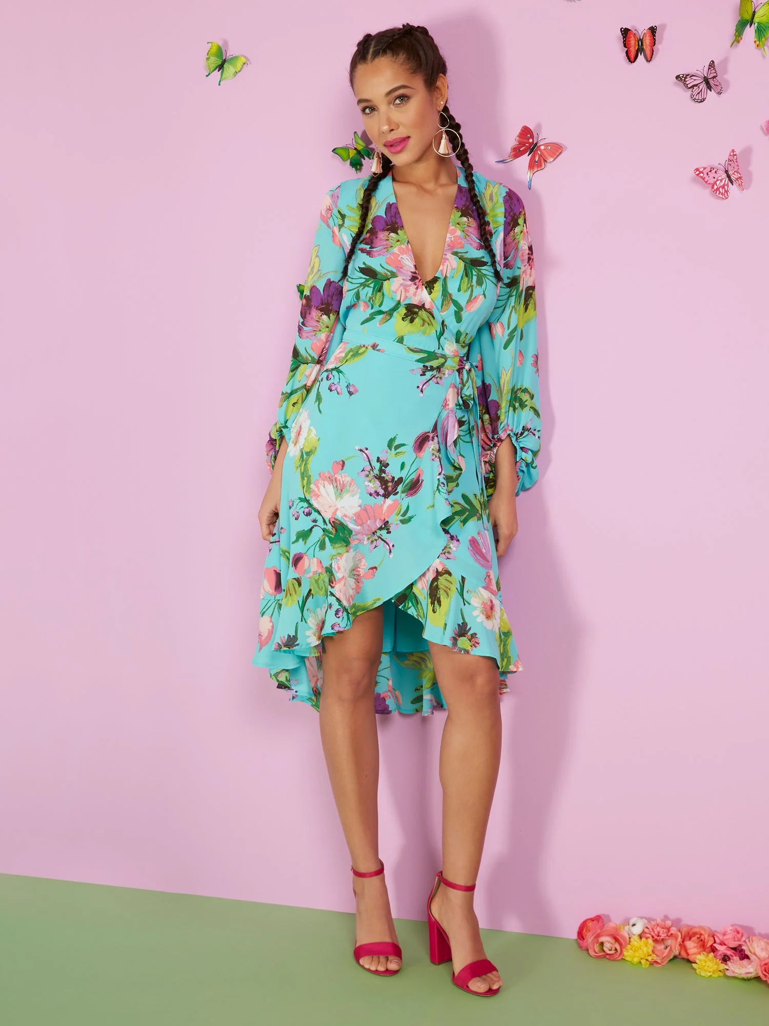 Floral-Print Wrap Dress - Image 7