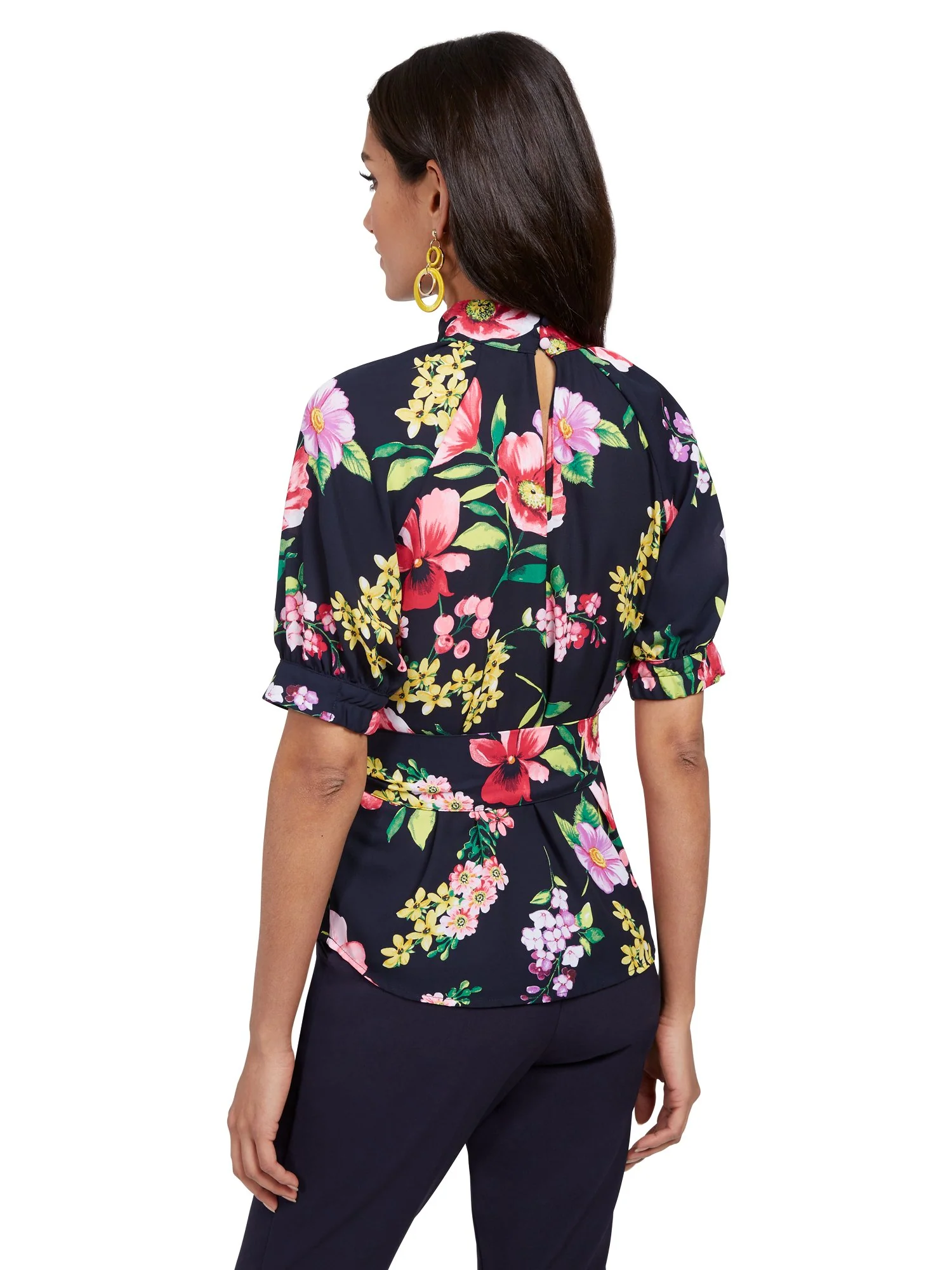 Floral Puff-Sleeve Blouse - 7th Avenue - Image 6