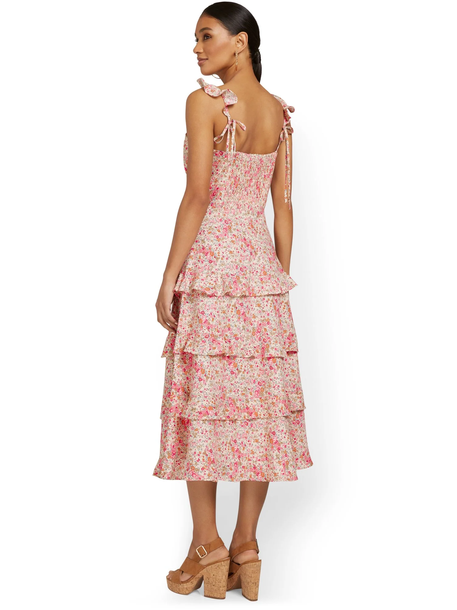 Dress Forum Floral Tiered Ruffle Midi Dress - Brands We Love - Image 3