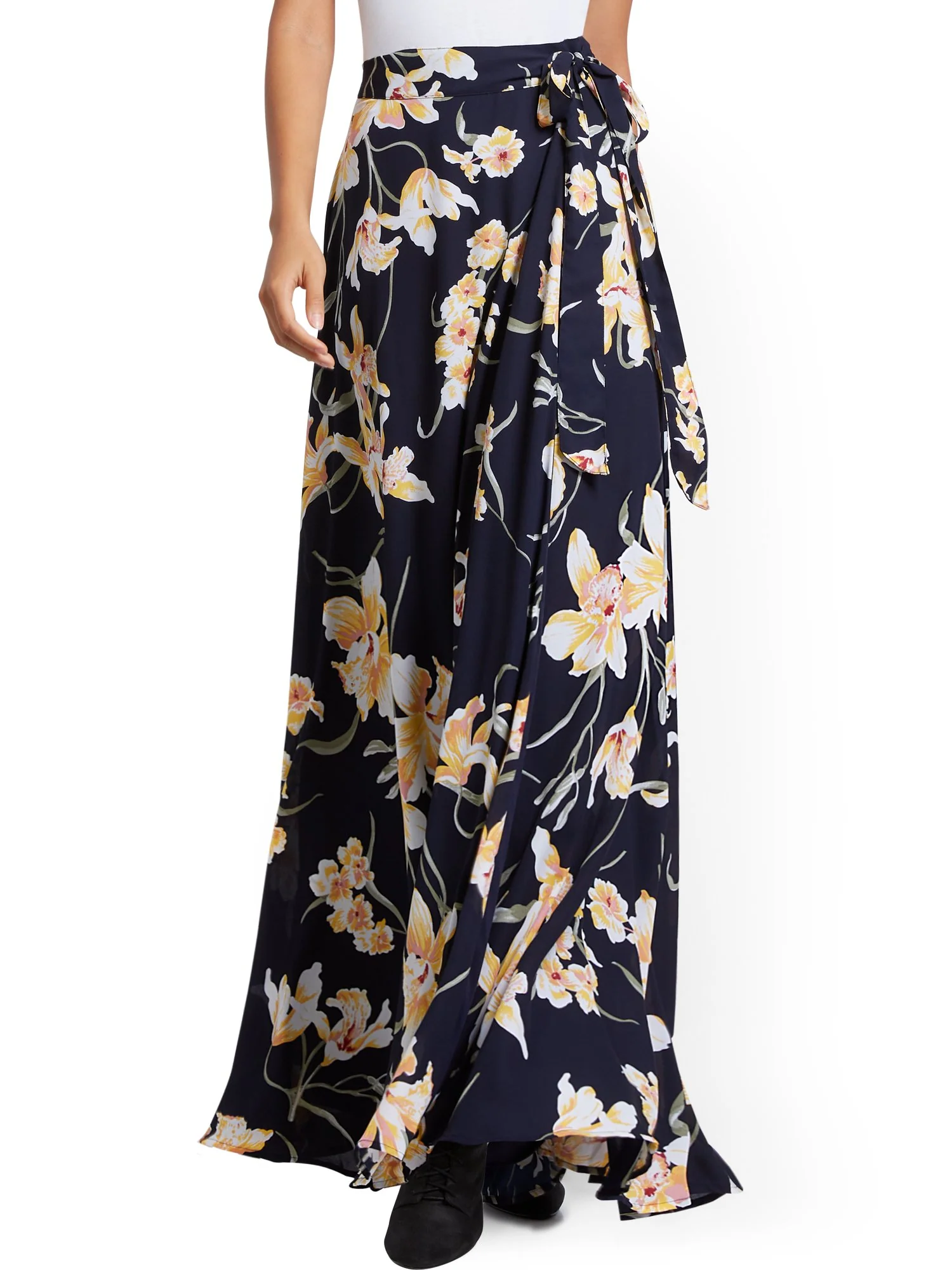 Floral Wrap Maxi Skirt - Image 2
