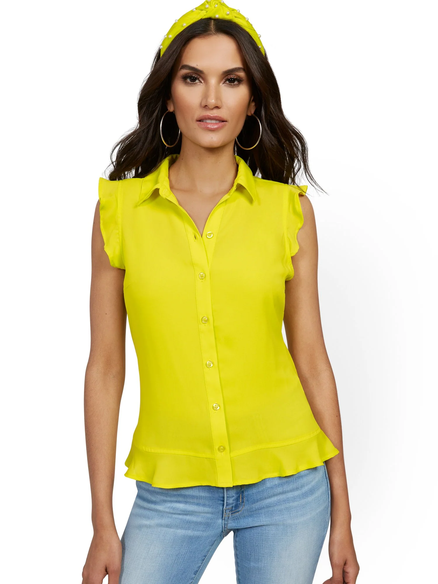 Flounced-Hem Blouse - Image 17