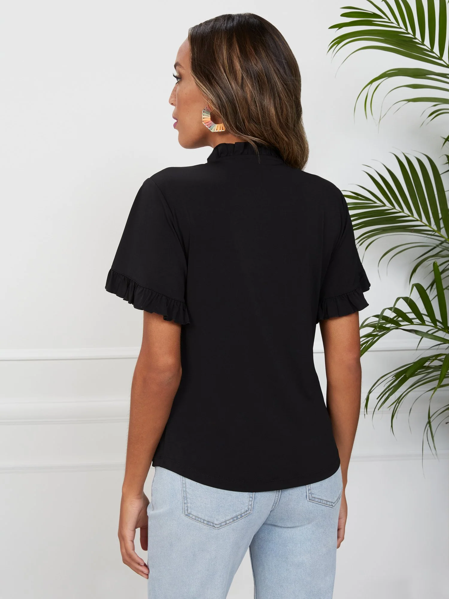Flutter-Sleeve Knit Top - Image 3