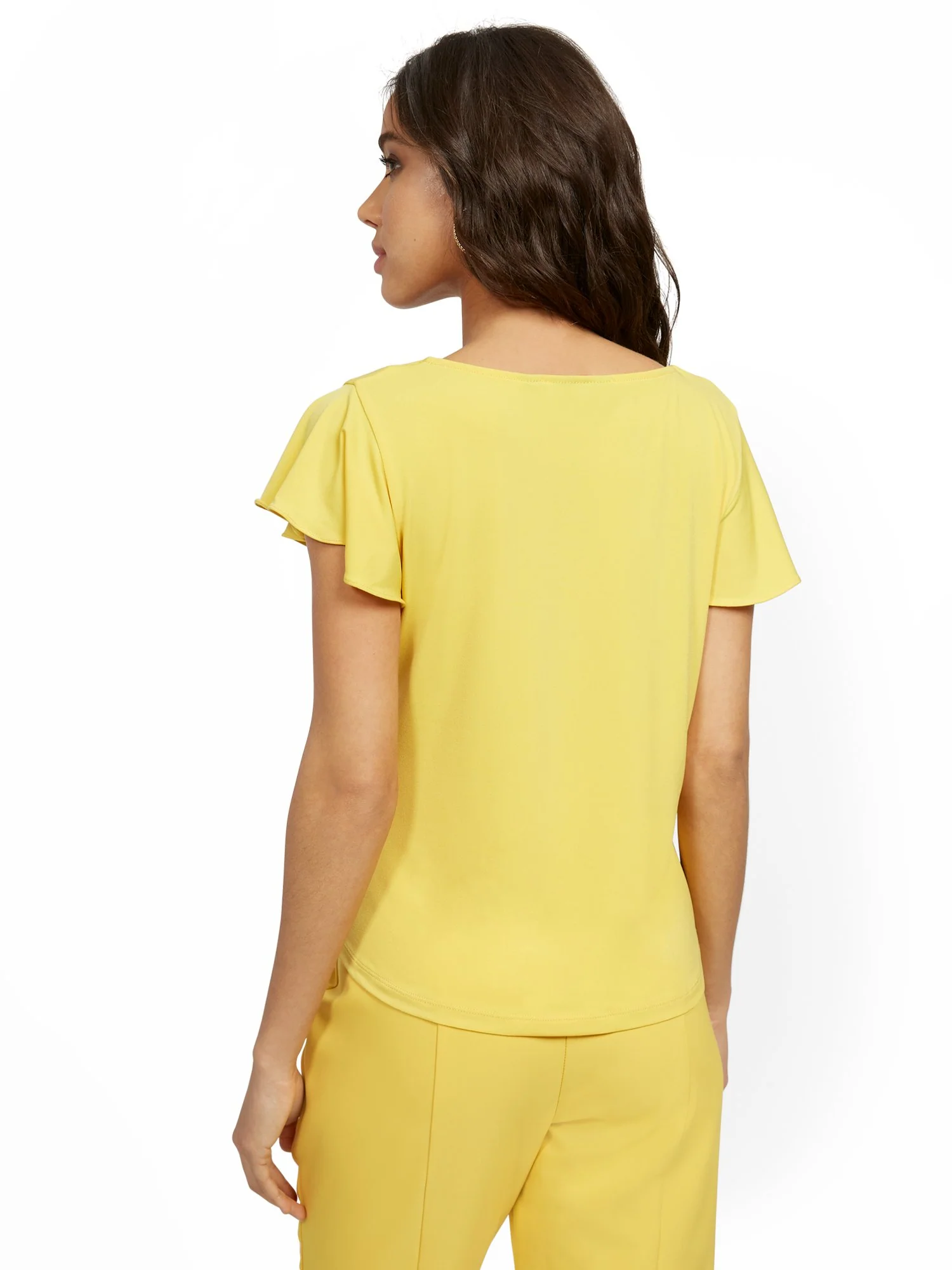 Flutter-Sleeve Square-Neck Top - Image 12