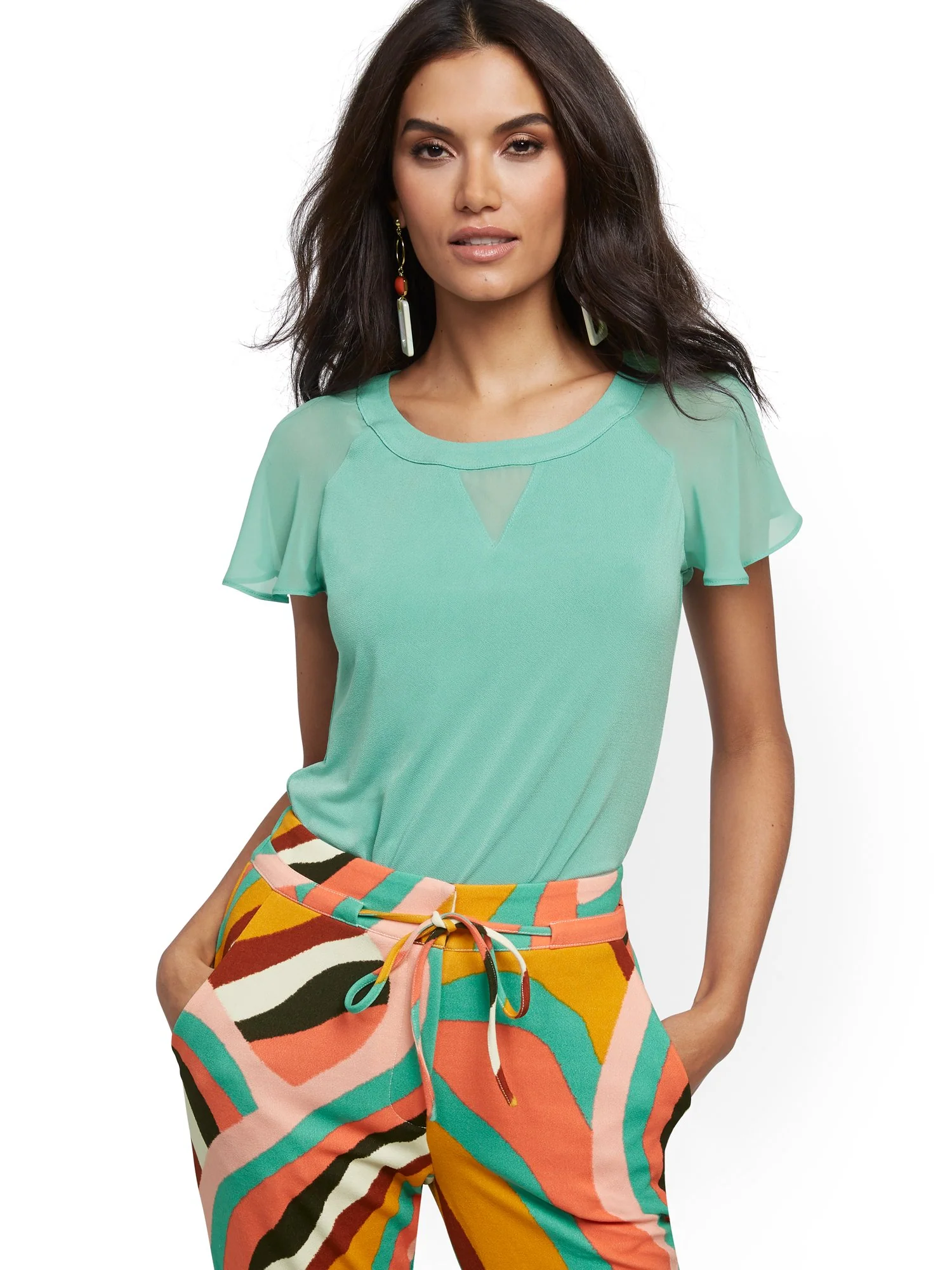 Flutter-Sleeve Top - 7th Avenue - Image 11