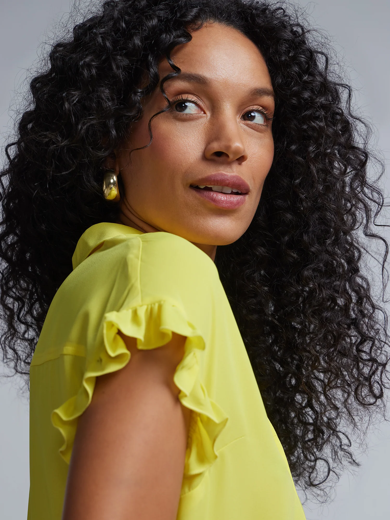 Flutter-Trim Button-Front Blouse - Image 18