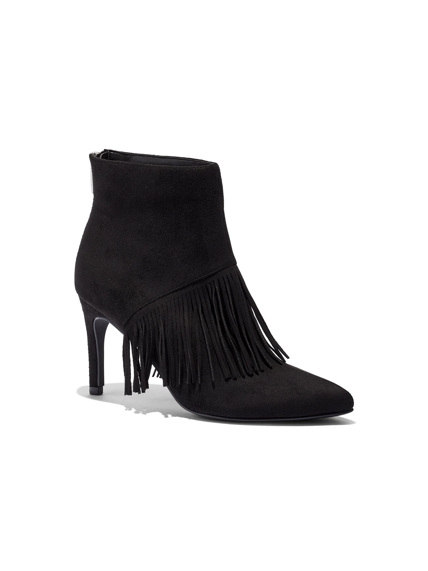 Fringed Black Bootie