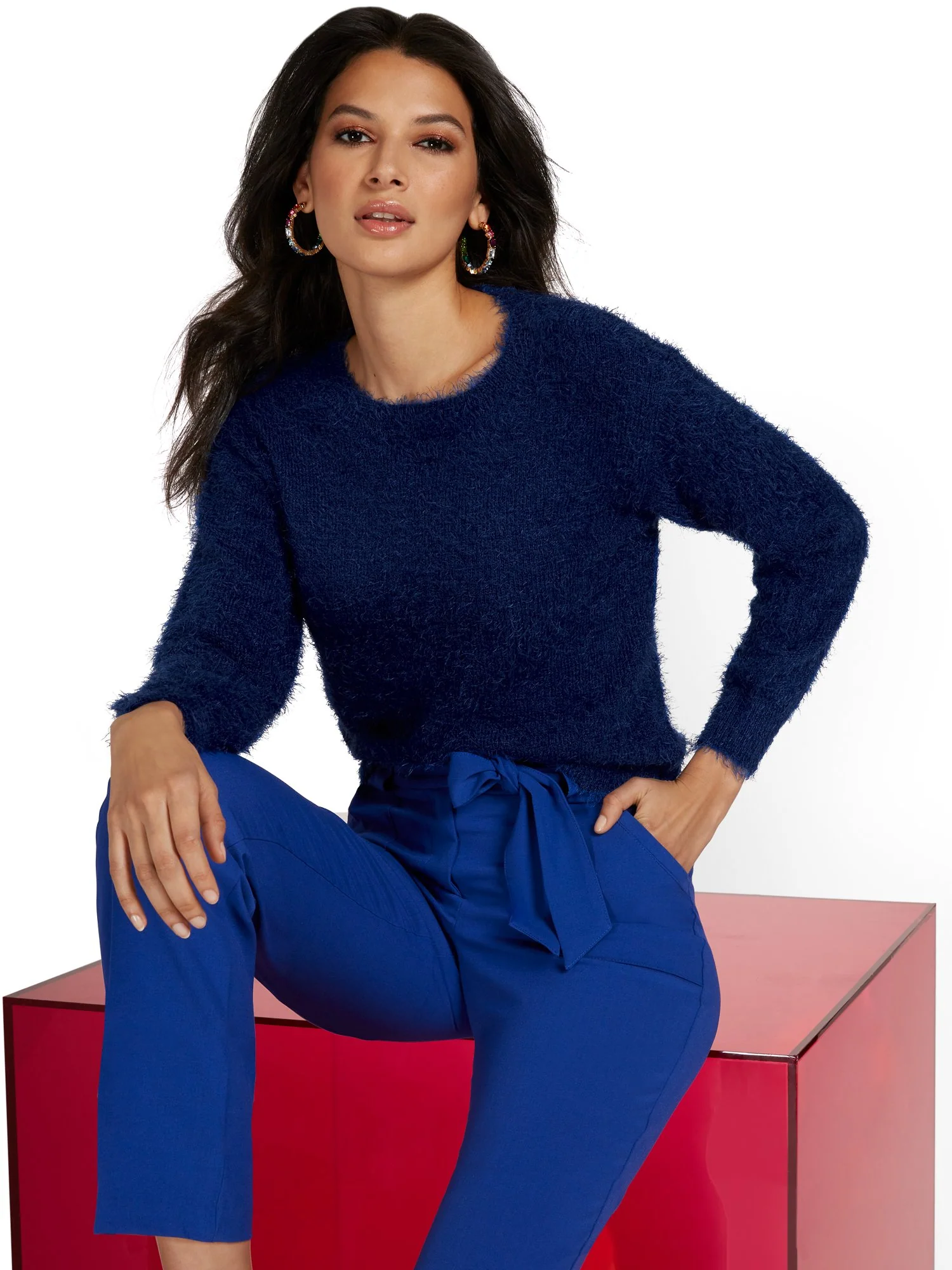 Fuzzy Crewneck Sweater - Image 11