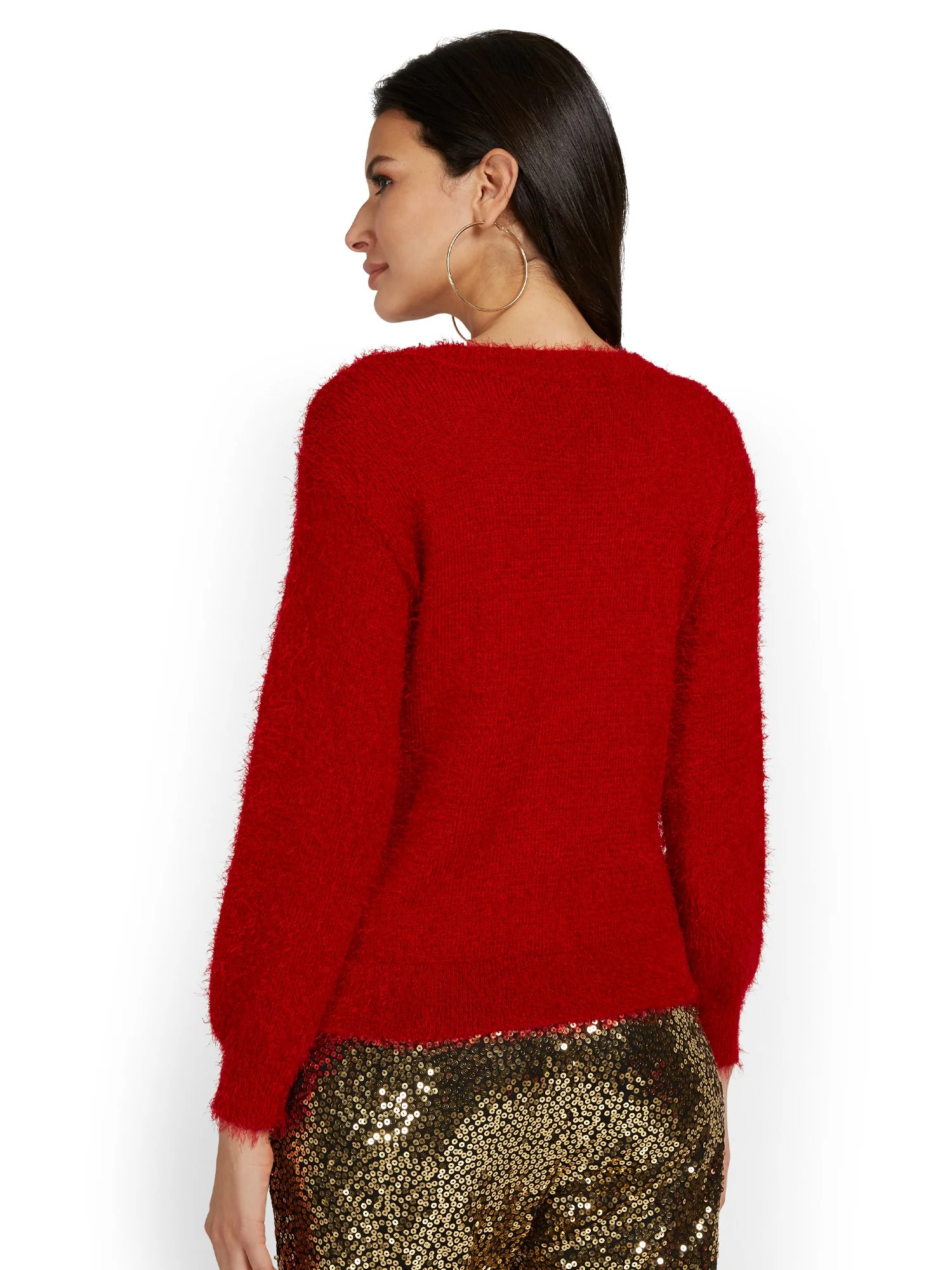 Fuzzy Crewneck Sweater - Image 3