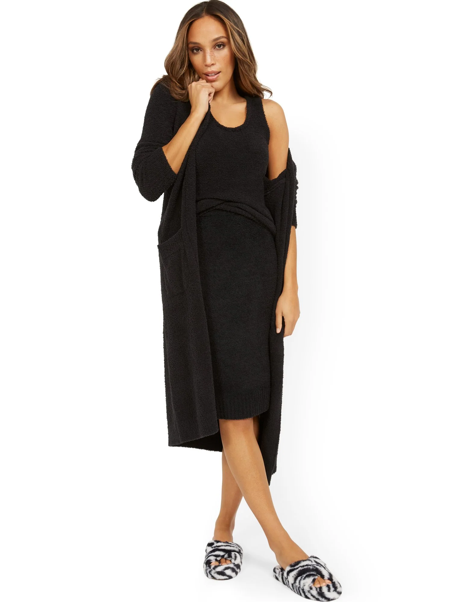 Fuzzy Long Cardigan - Ultra Cozy Collection