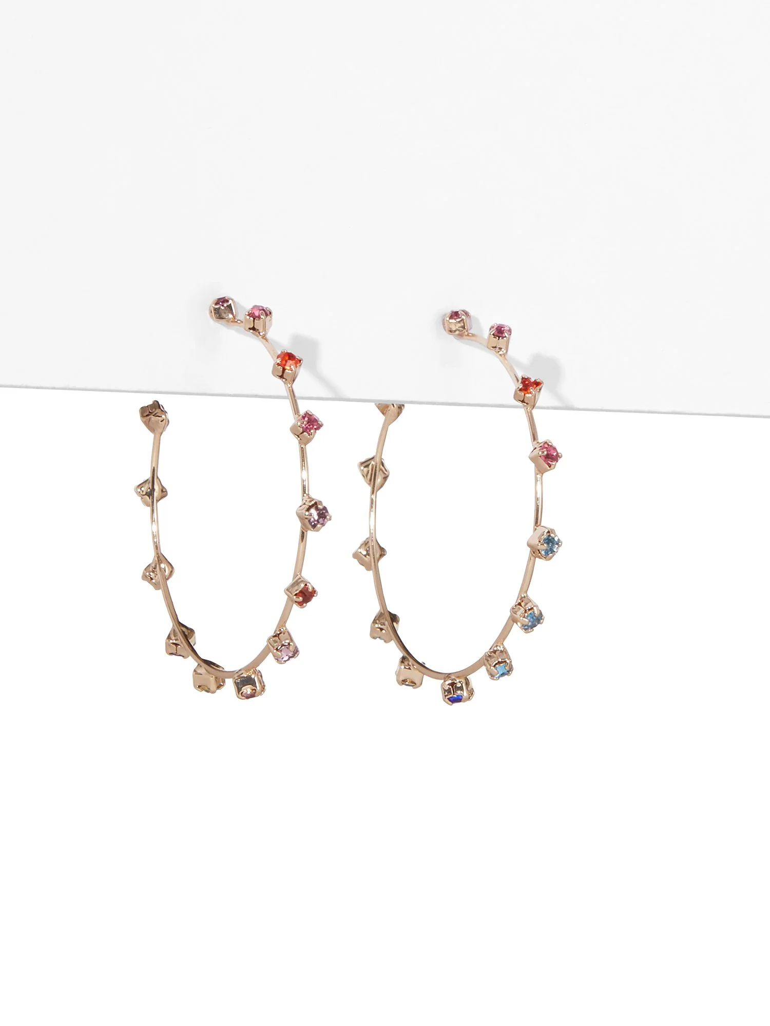 Gemstone Hoop Earrings
