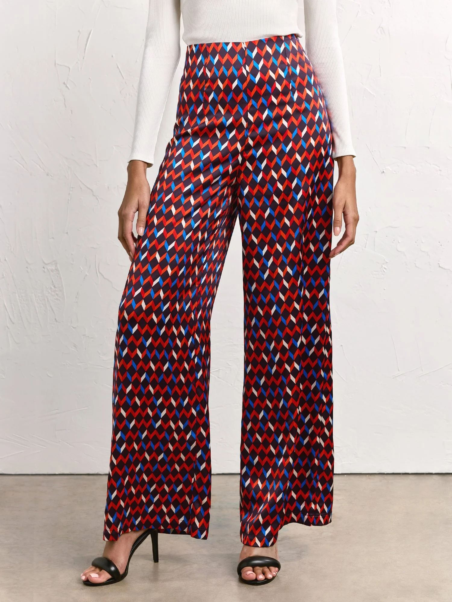 Geo Satin Wide Leg Pant - Do+Be