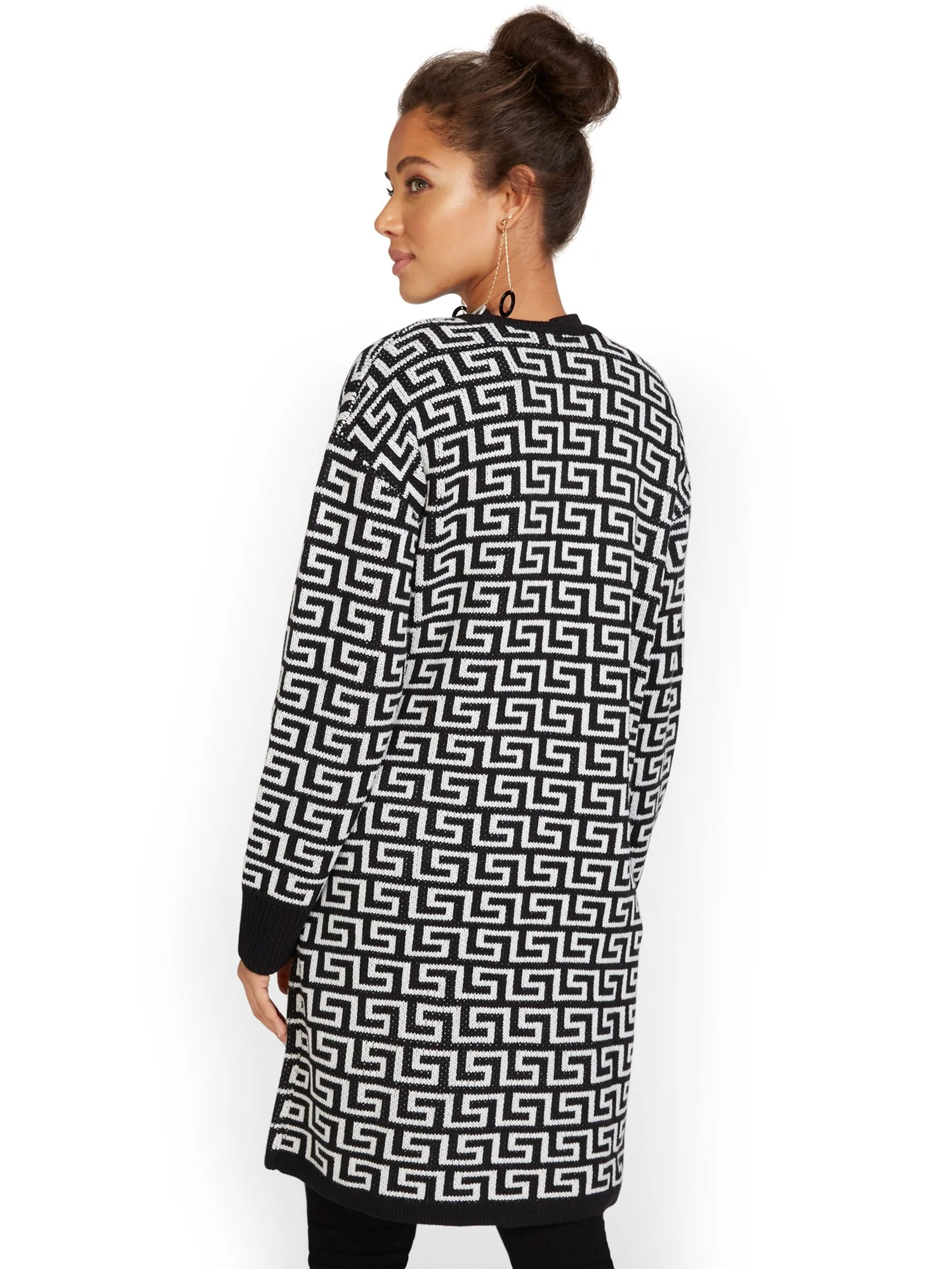 Geometric-Print Cardigan - Image 3