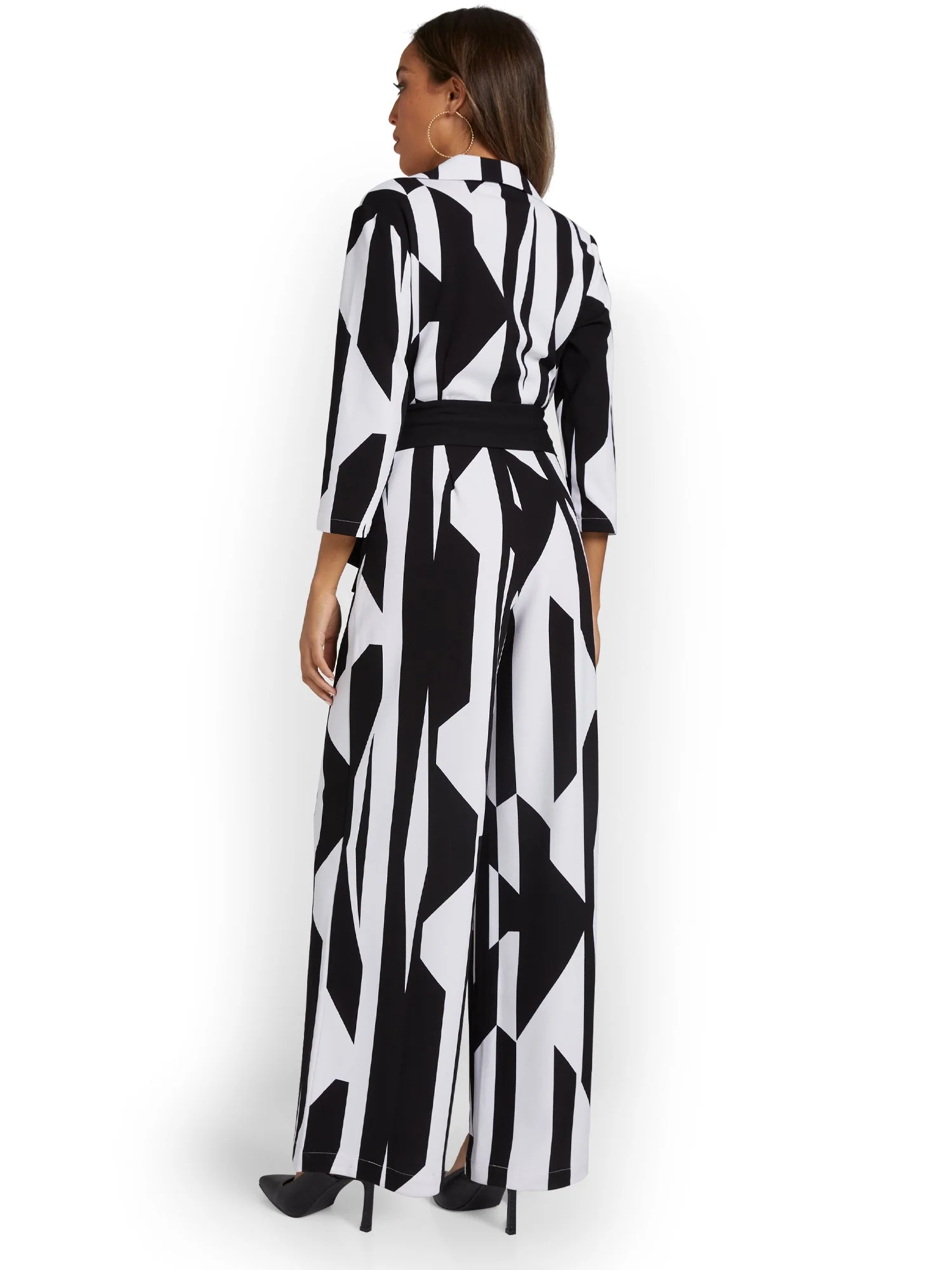 Geometric-Print Wide-Leg Jumpsuit - Image 3