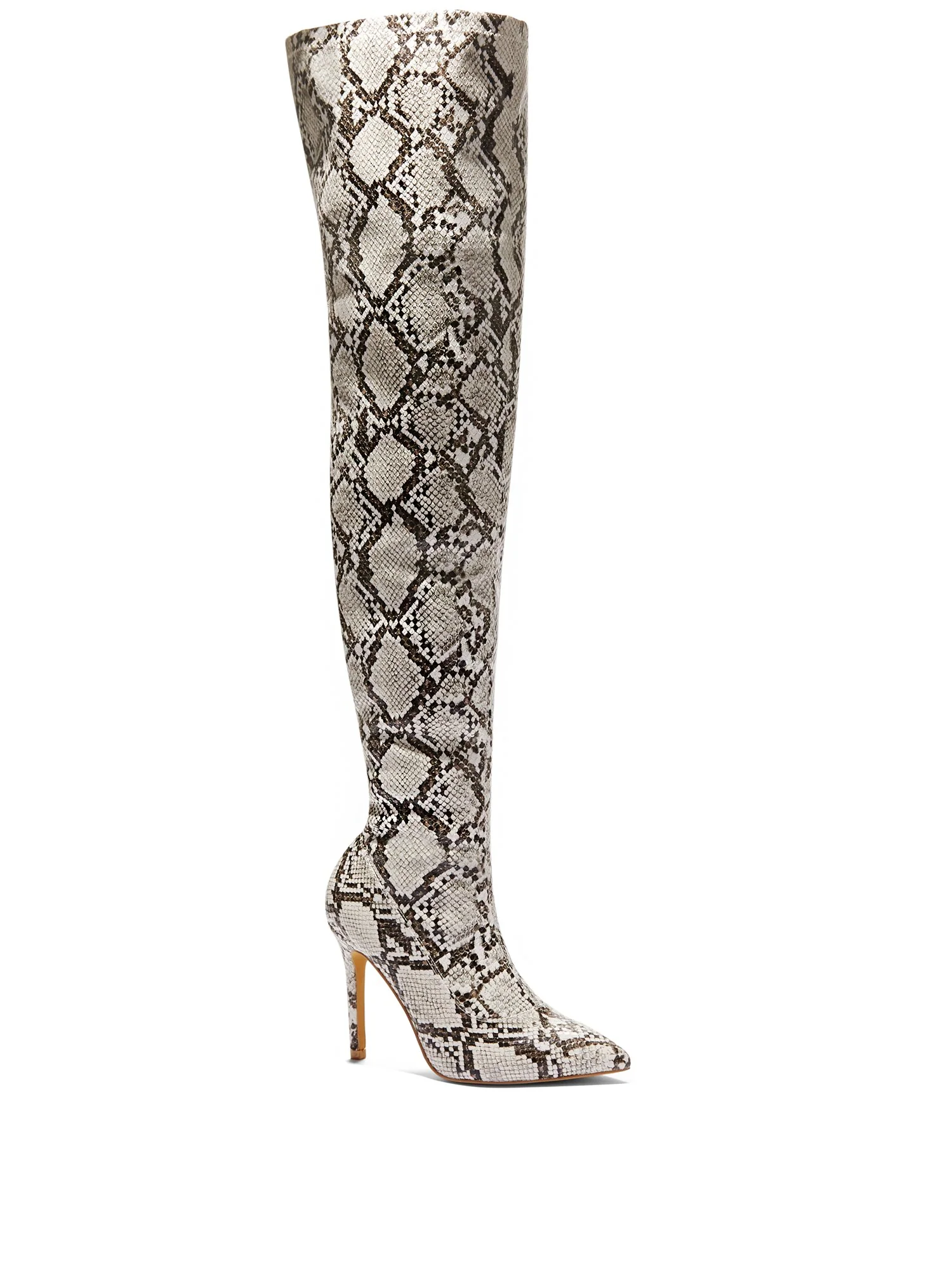 Gia Thigh High Boot - Snake-Print