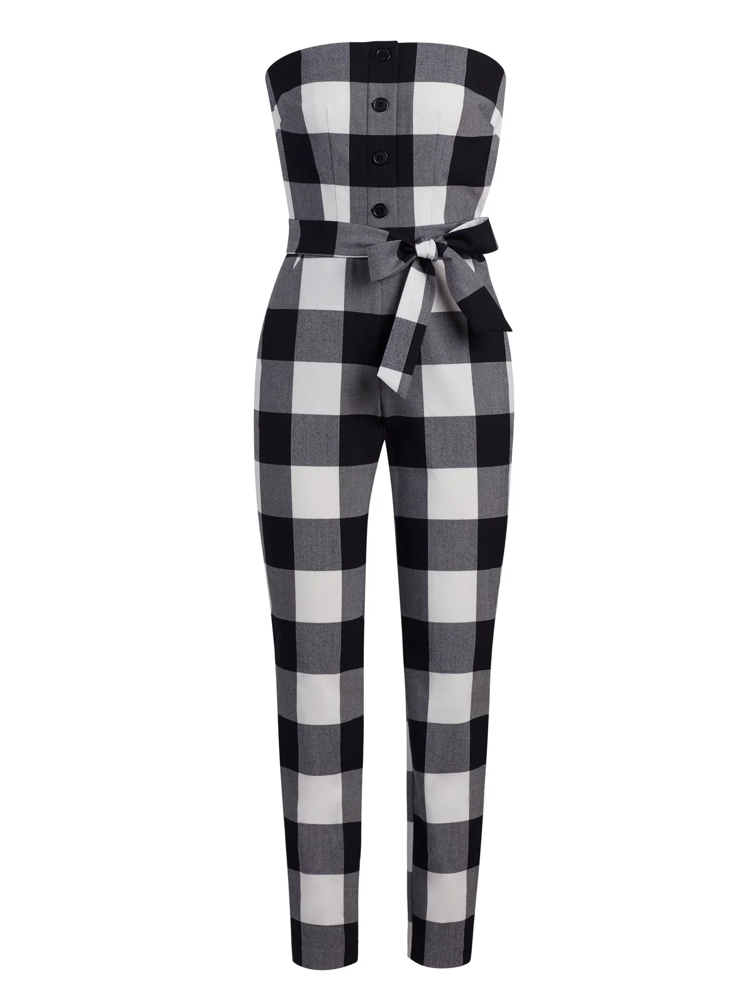 Gingham Strapless Jumpsuit - Image 2