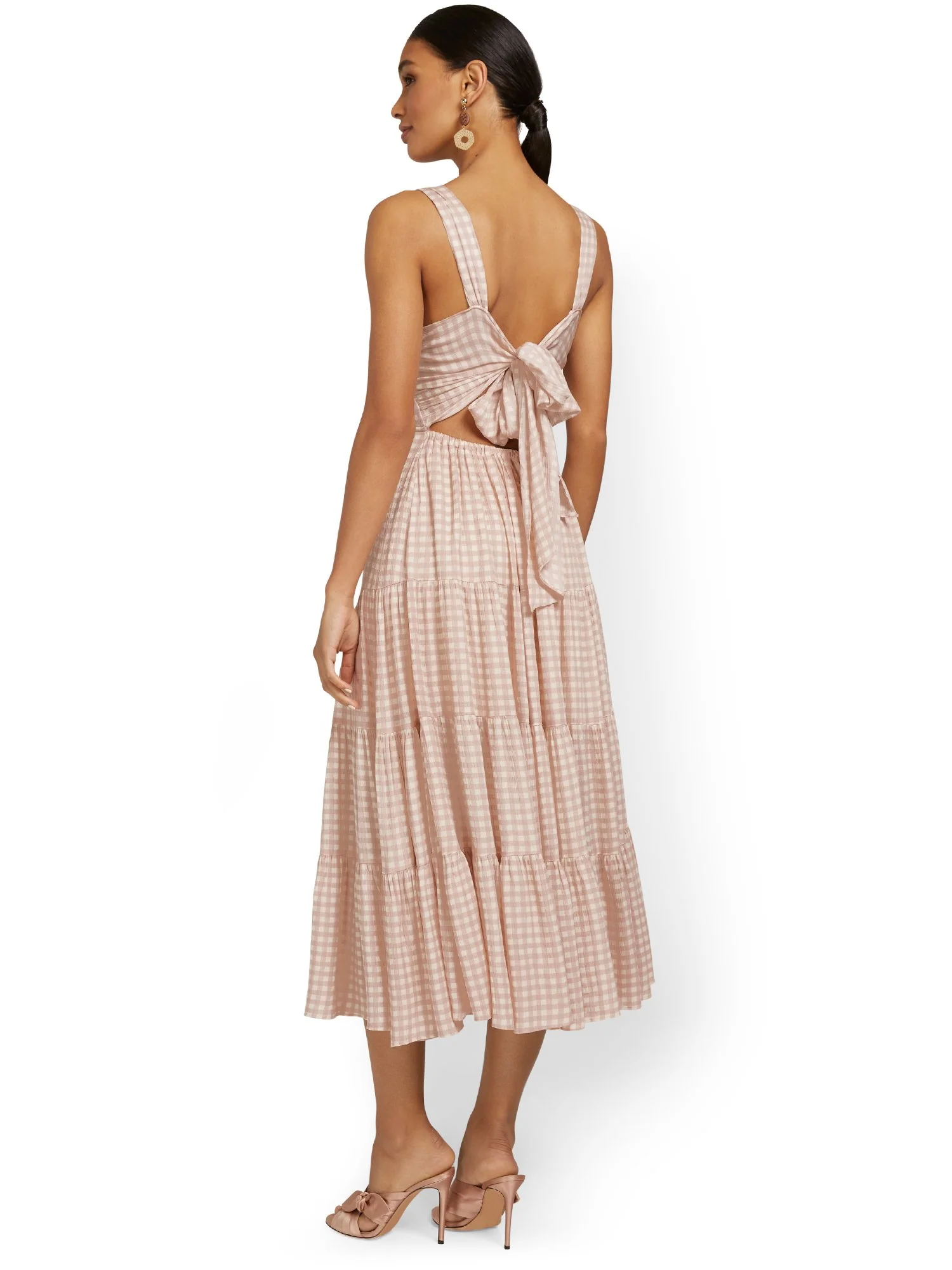 Dress Forum Gingham Tiered Midi Dress - Brands We Love - Image 3